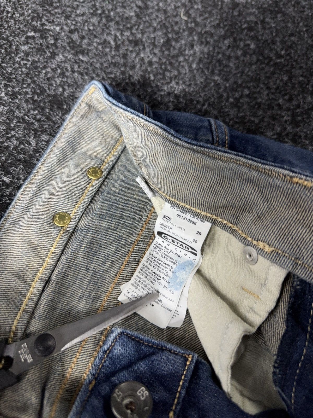 G-Star × Vintage Vintage 90s G-Star Raw Denim Jeans Pants Baggy Size 29" - 7 Thumbnail