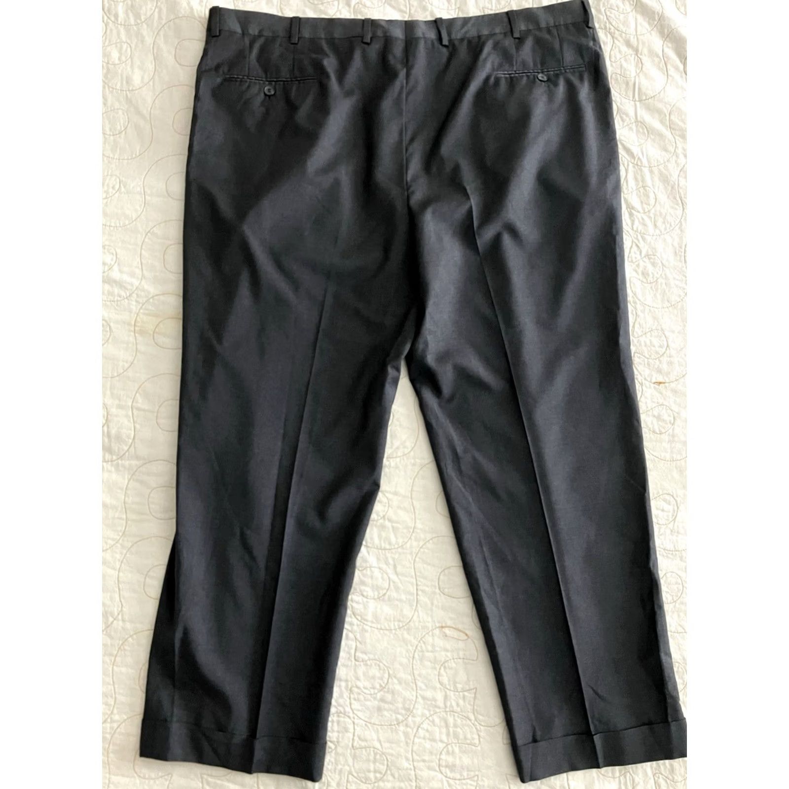 Vintage Samuelsohn Performance Pants 44x28 Gray Cotton Lycra Slim Straight Leg Men Regular Pants Size US 44 / EU 60 - 3 Thumbnail