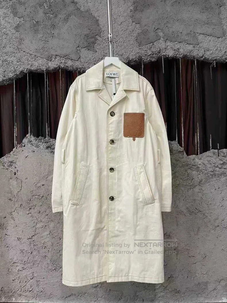 Loewe Loewe Leather-trimmed trench coat Size US S / EU 44-46 / 1 - 1 Thumbnail