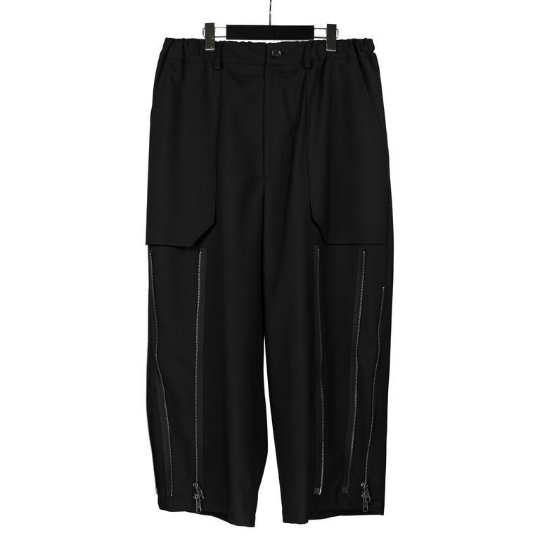 image of Groundy x Yohji Yamamoto Aw23 Zipper Pants Wide Pants in Black, Men's (Size 32)