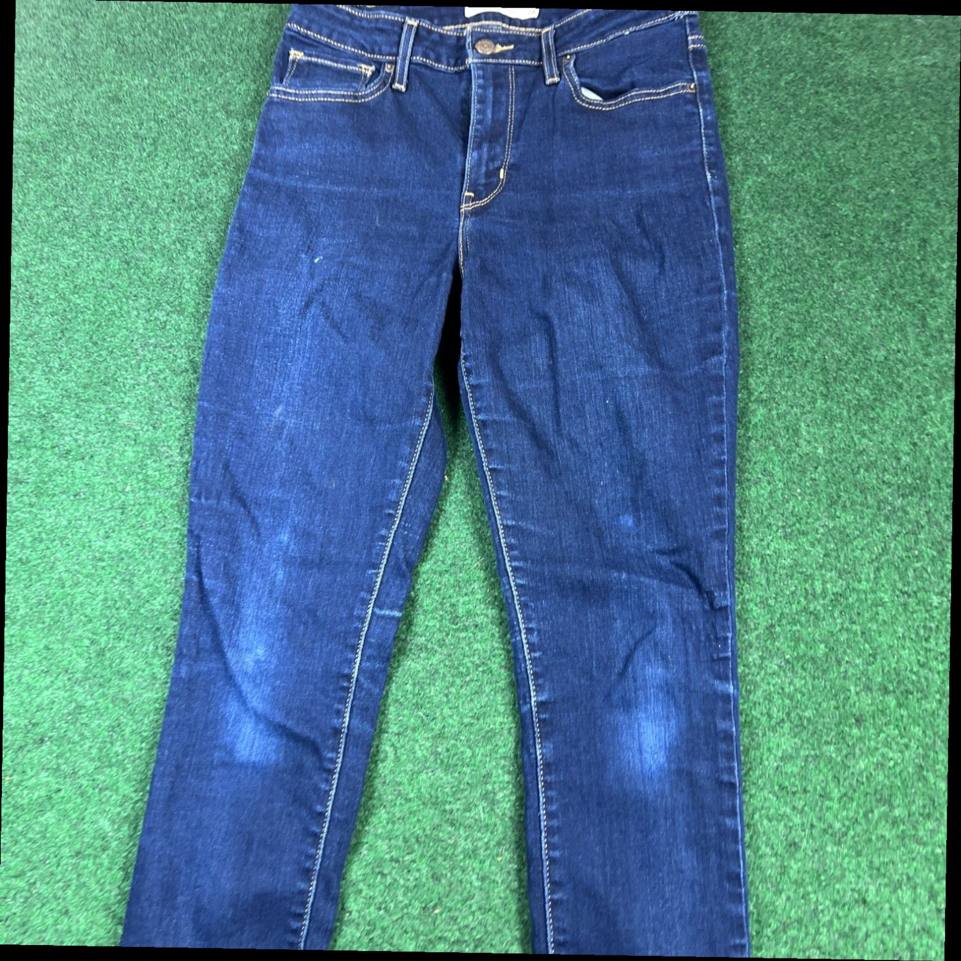 Levi's Levi's 721 High Rise Skinny Jeans Womens 28 Blue Cotton Stretch Blend 27x28 Size 28" / US 6 / IT 42 - 2 Thumbnail