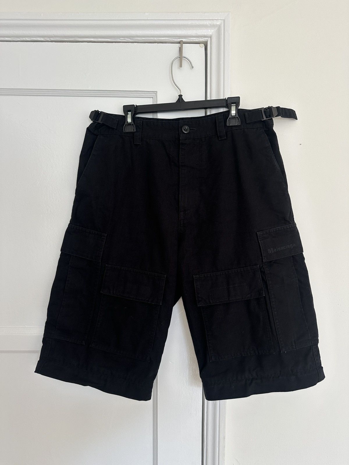 Balenciaga Balenciaga Cotton Ripstop Convertible Cargo Pants in Black Size US 26 / EU 42 - 4 Thumbnail
