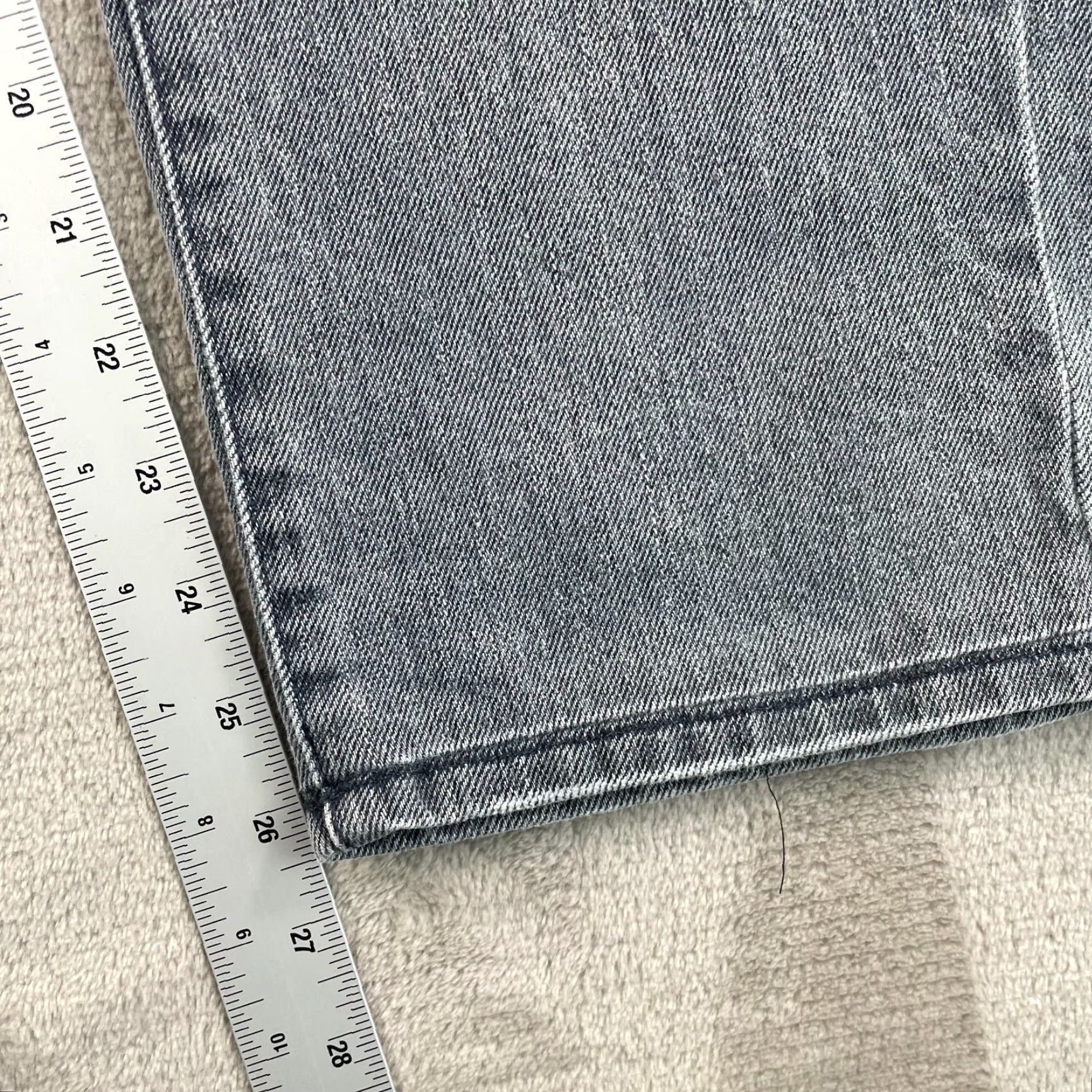 John Varvatos John Varvatos USA Bowery Slim Straight Men 36x26.5 Grey Zip Fly Denim Jeans Size US 36 / EU 52 - 7 Thumbnail