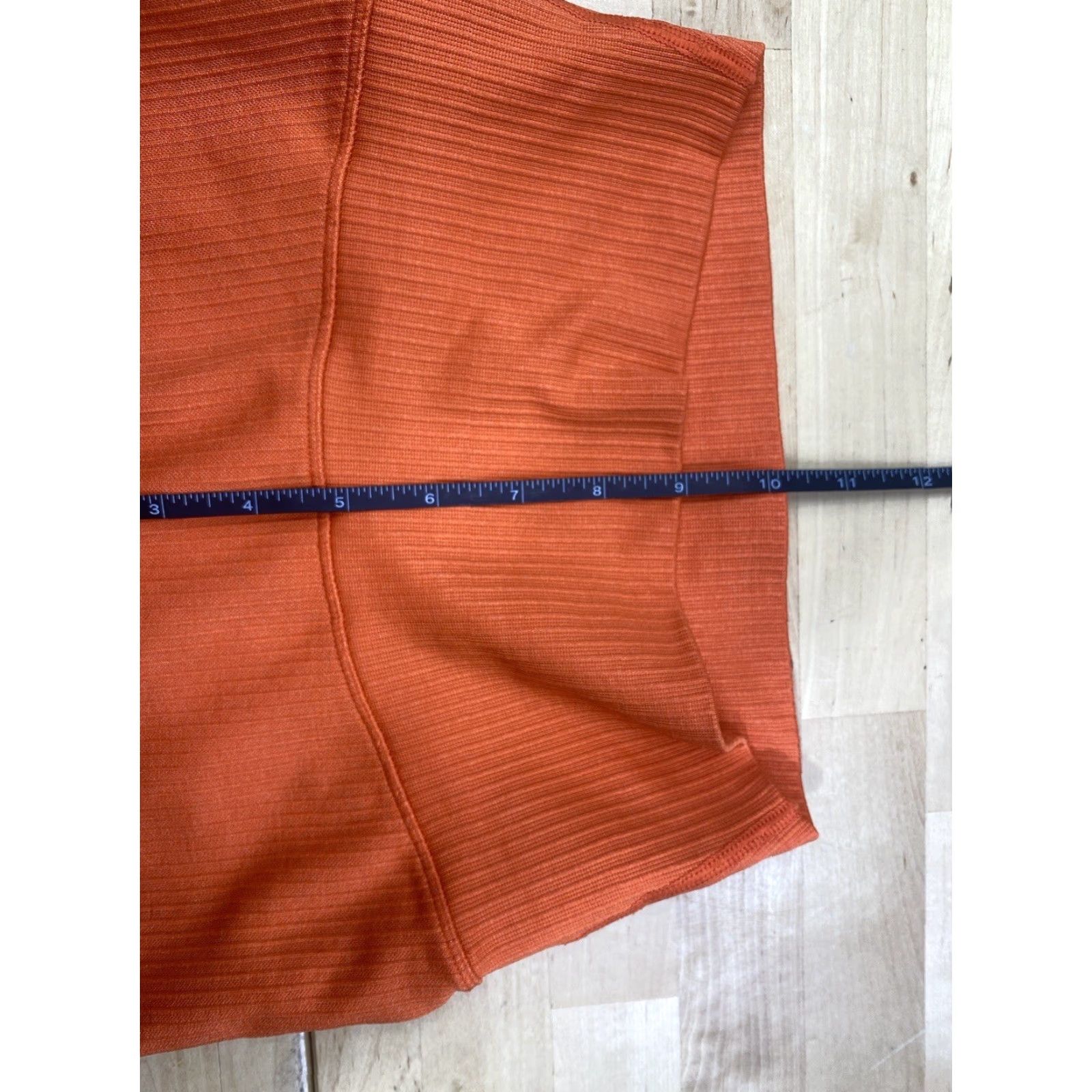 New Balance Balance Athletica Leggings Womens Small Orange Ribbed Ankle 24in Inseam Gym & Training Running & Jogging Yoga Casual Activewear Size 28" / US 6 / IT 42 - 5 Thumbnail