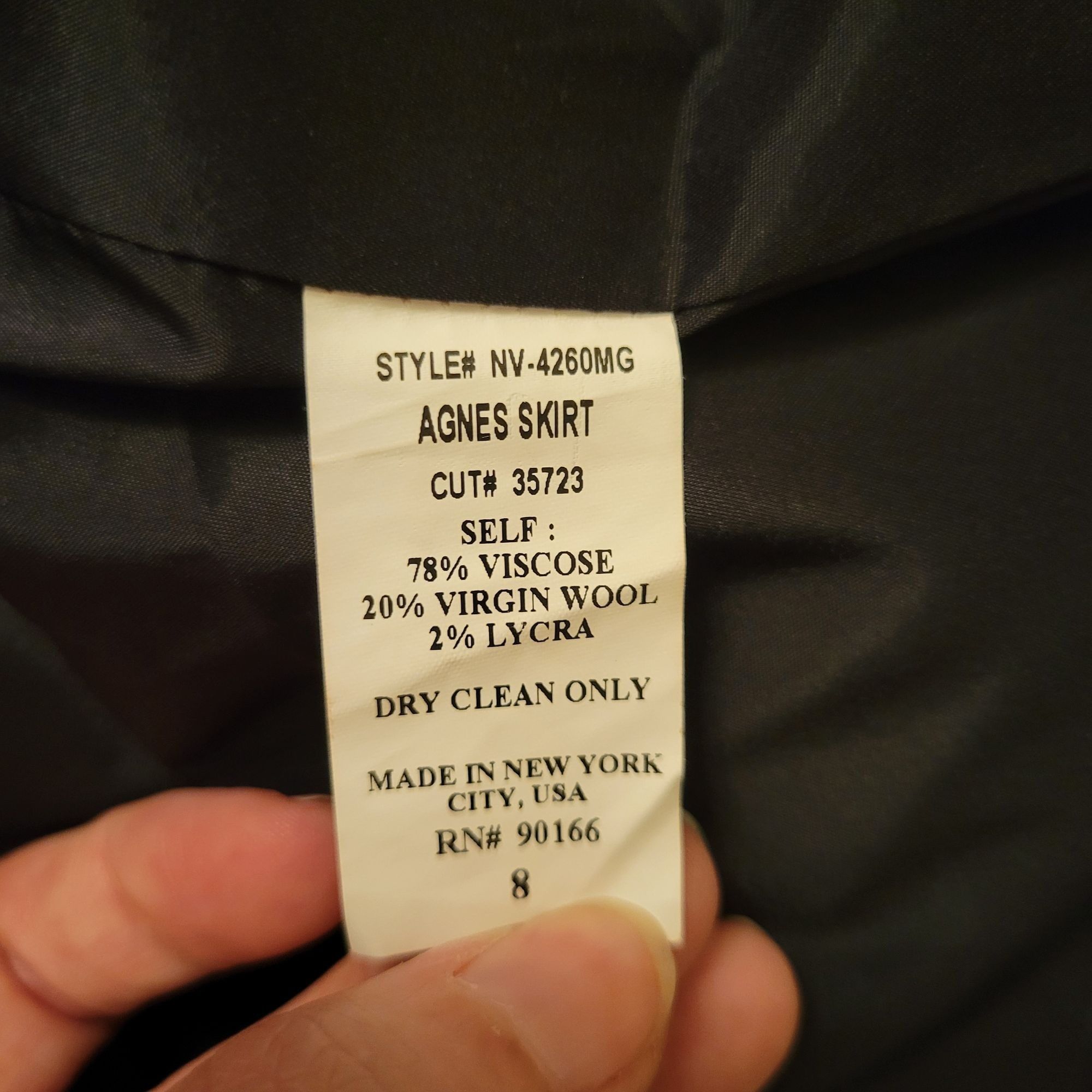 Other Garfield Marks Agnes Skirt 8 Gray Purple Pinstripe Wool USA Size 30" / US 8 / IT 44 - 5 Thumbnail