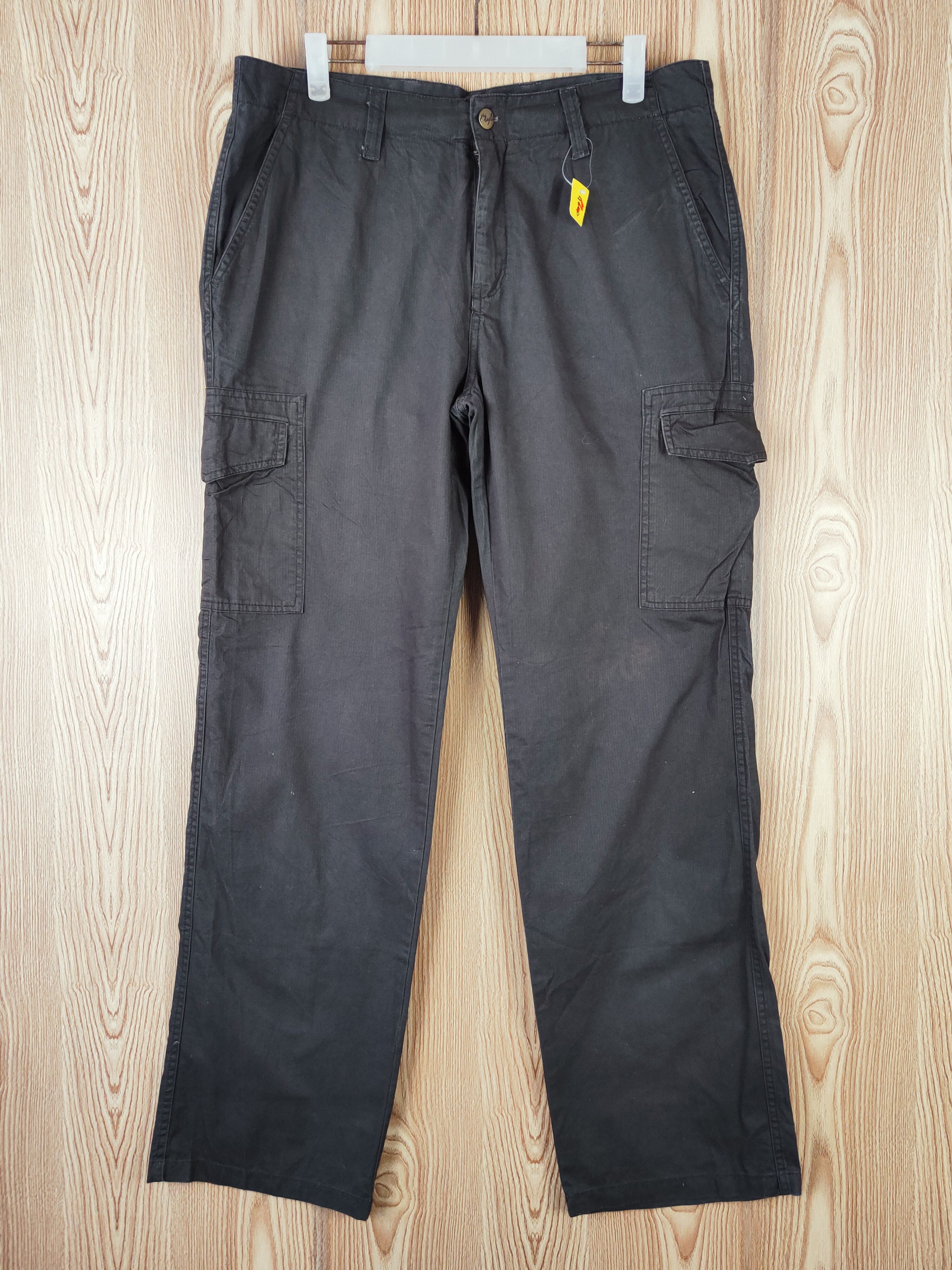 Japanese Brand X'tyle Dark Brown Multipocket Tactical Cargo Pants #W436 Size US 33 - 1 Thumbnail
