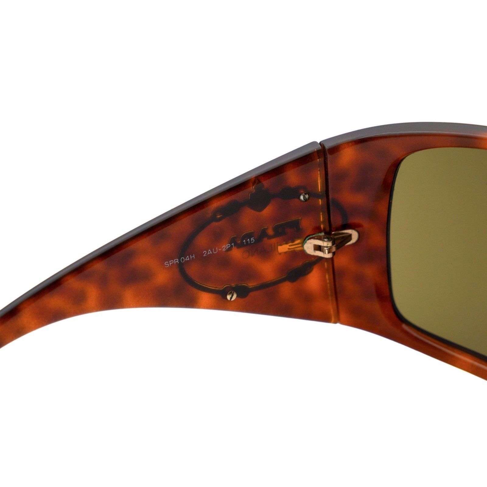 Prada Prada SPR 04H Brown Tortoiseshell Shield Logo Sunglasses Size ONE SIZE - 8 Thumbnail