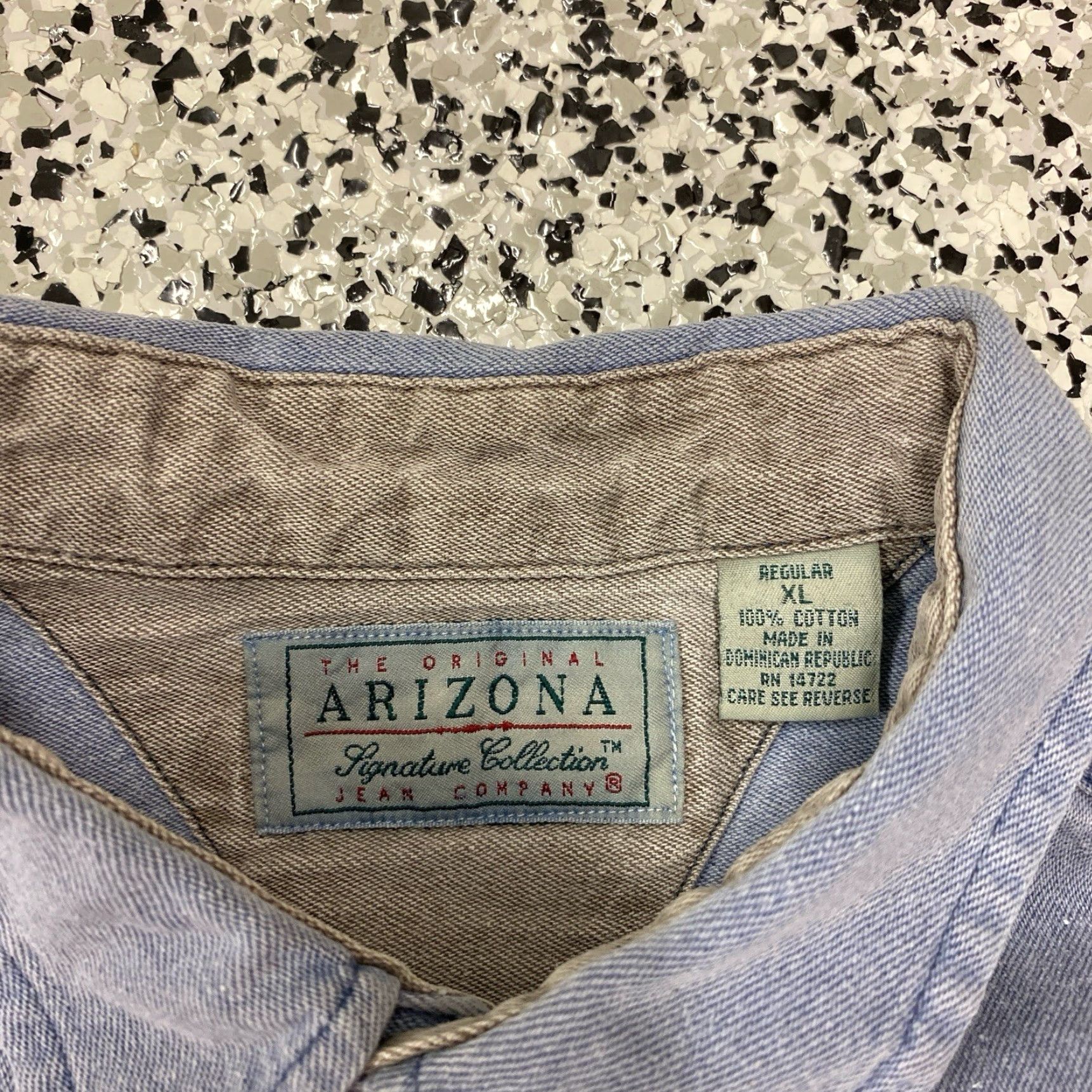 Vintage VINTAGE Arizona Jean Co Button-Up Denim Shirt Mens XL Long Sleeve Blue Western Shirt Regular Fit Shirt Men Size US XL / EU 56 / 4 - 2 Thumbnail