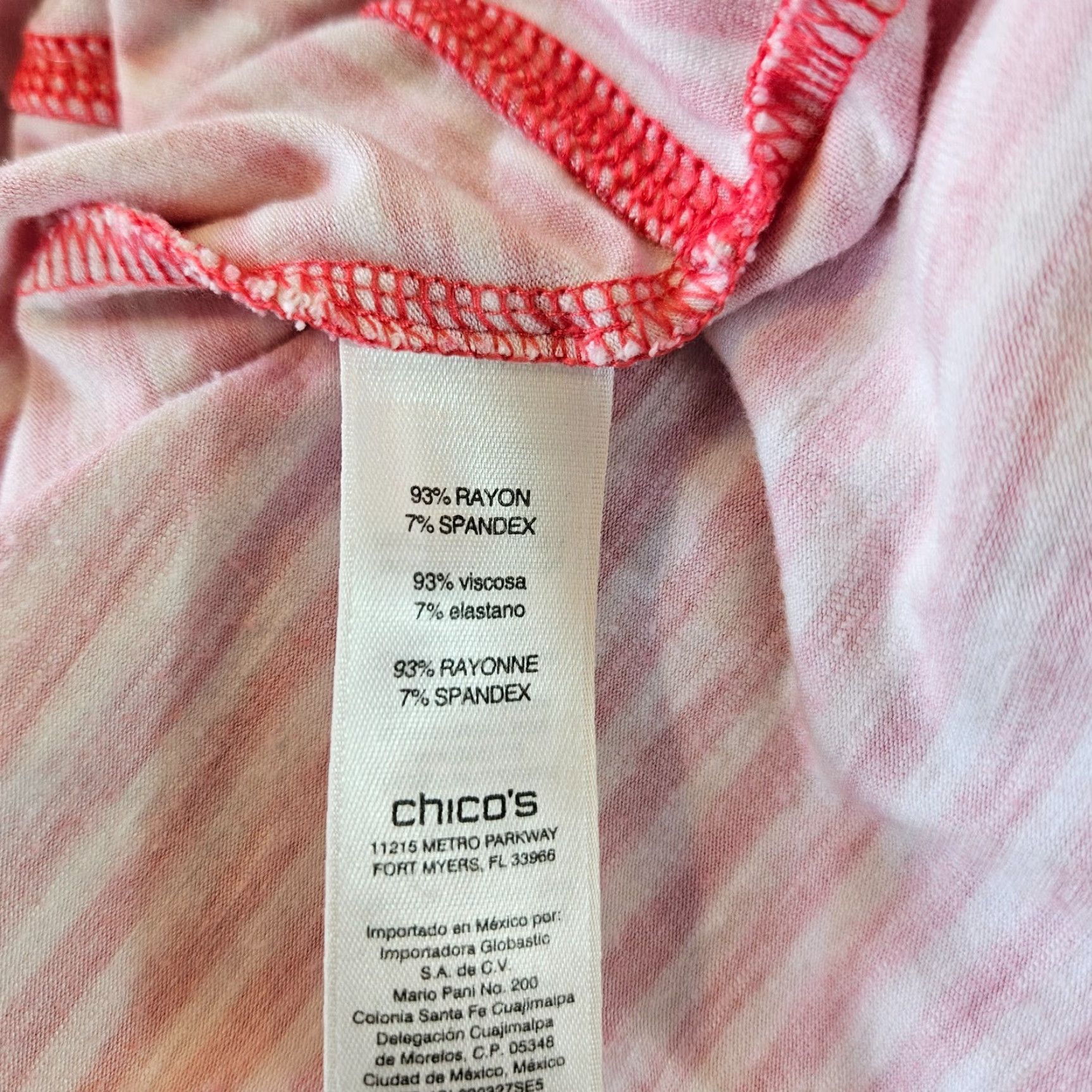 Vintage Chico's Zenergy Womens Top XL Red White Stripe 3/4 Sleeve Rayon Blend Shirt Blouse Womens XS? Size XL / US 12-14 / IT 48-50 - 5 Thumbnail