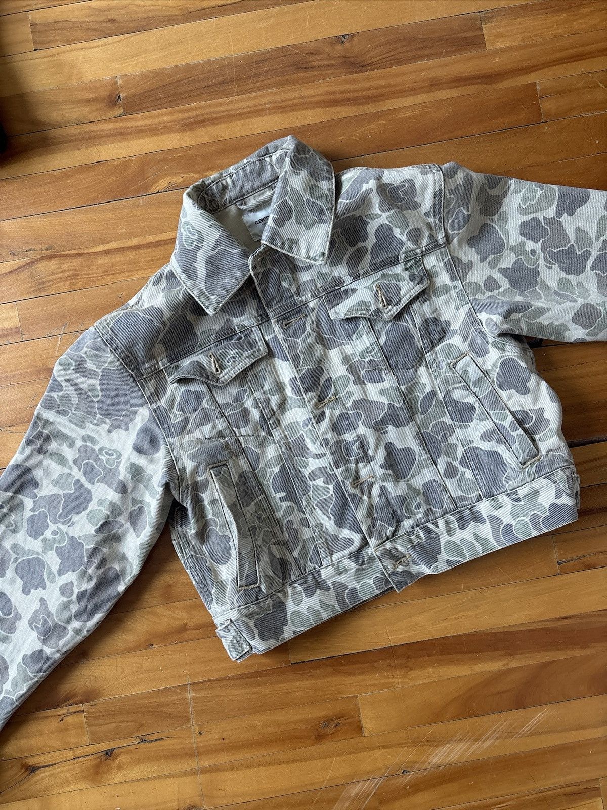 Carhartt Carhatt WIP Womens Denim Jacket Camo Duck Size S / US 4 / IT 40 - 1 Thumbnail