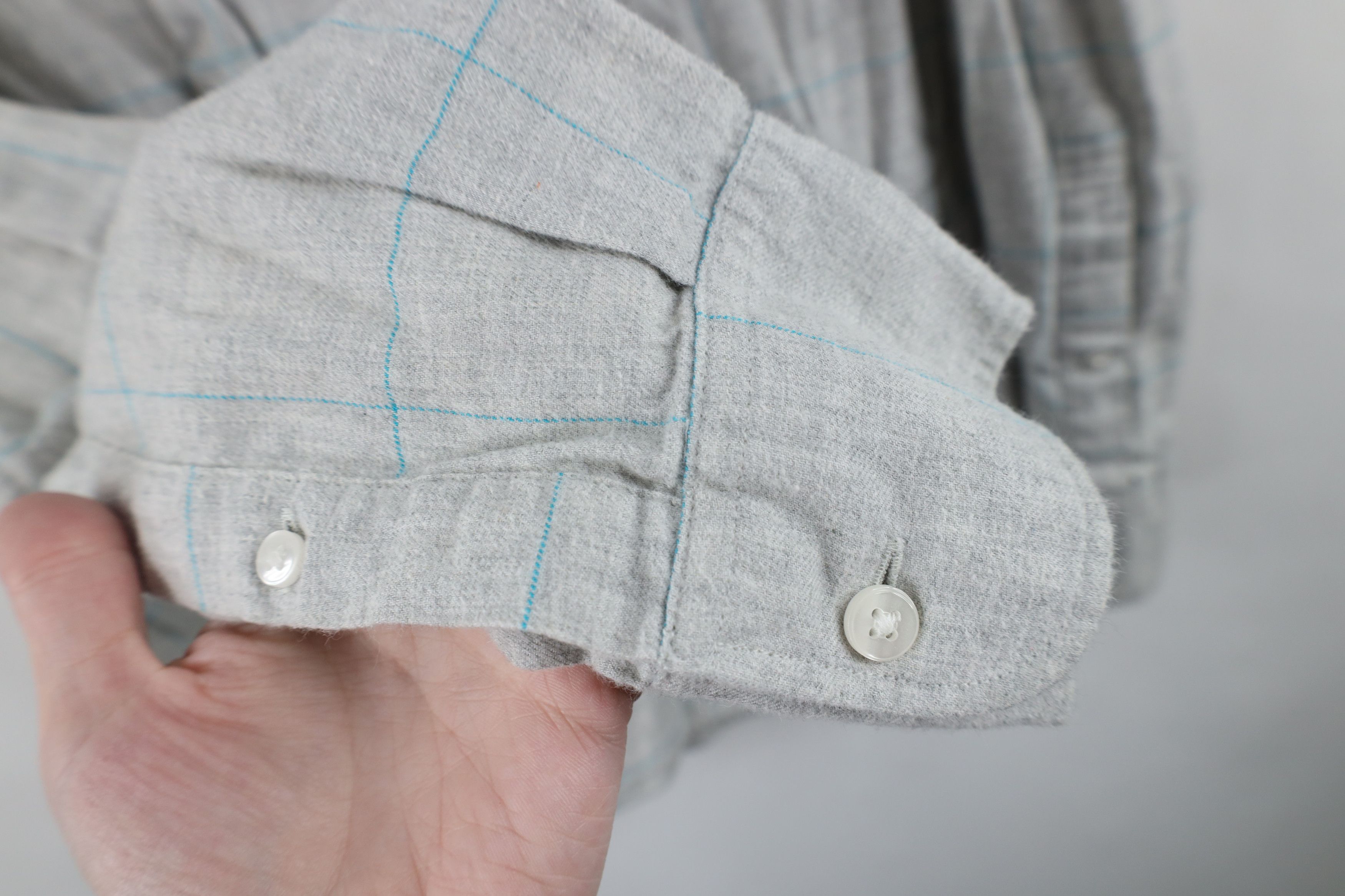 Bonobos Bonobos Slim Fit Flannel Collared Button Shirt Gray Plaid Size US M / EU 48-50 / 2 - 5 Thumbnail