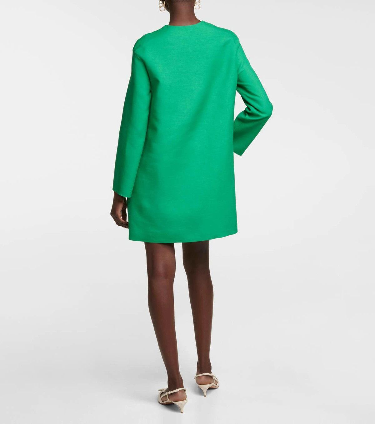 Valentino o1y0326 Mini Dress in Green Size L / US 10 / IT 46 - 4 Thumbnail
