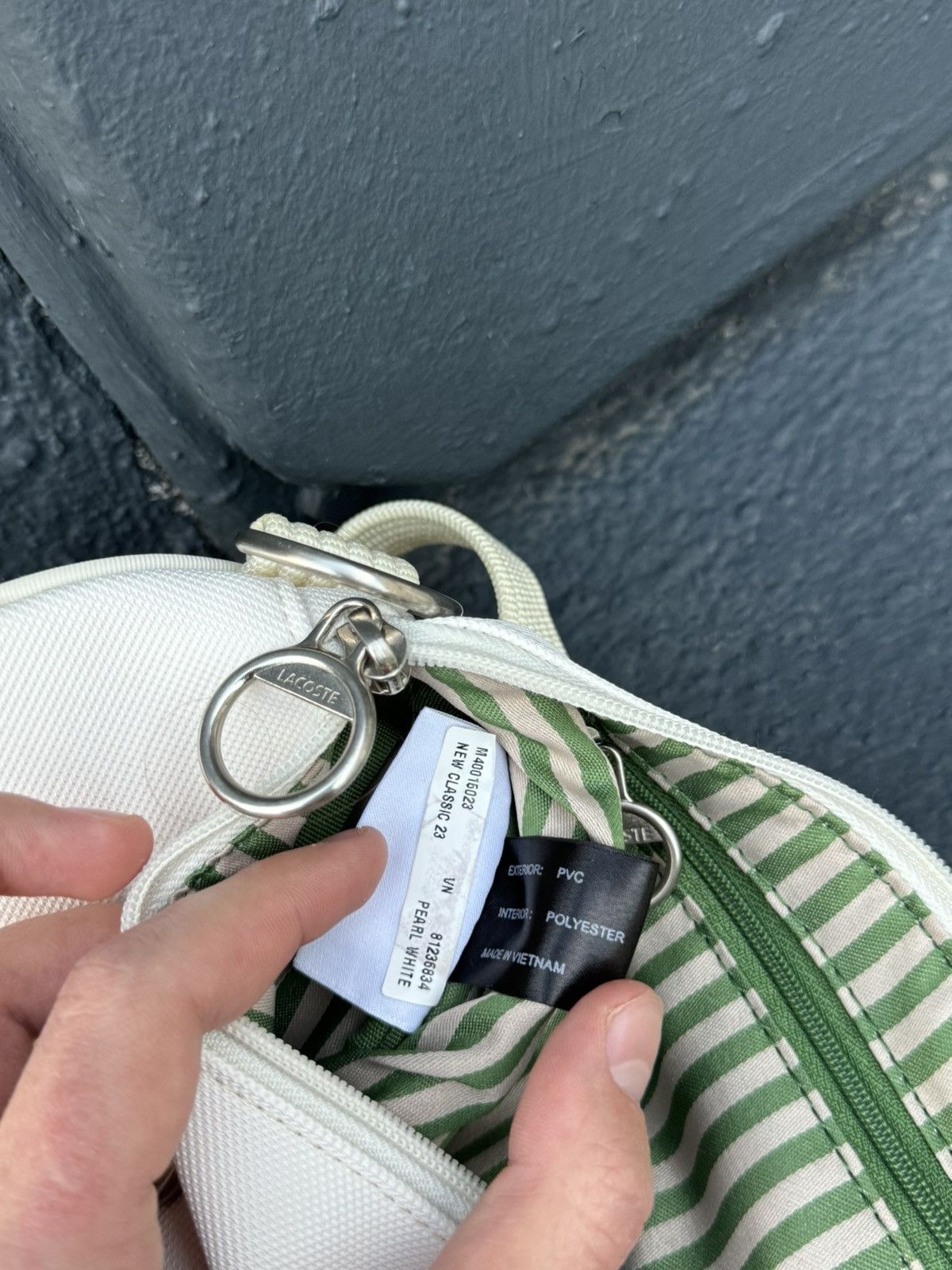 Japanese Brand × Lacoste Lacoste White Handbag Size ONE SIZE - 9 Thumbnail