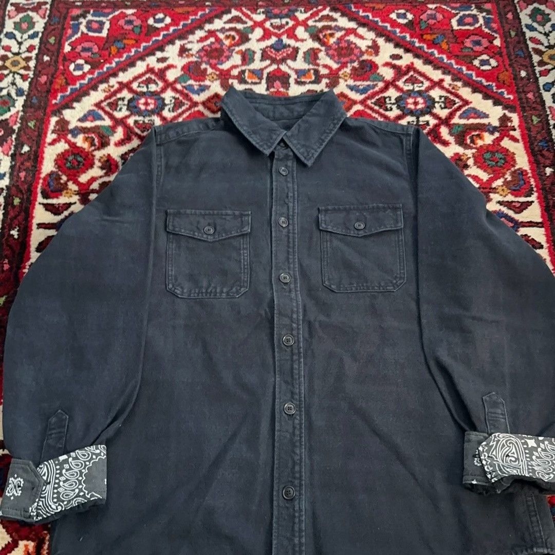 Visvim Visvim 18AW Black Flannel Shirt Size US M / EU 48-50 / 2 - 3 Thumbnail