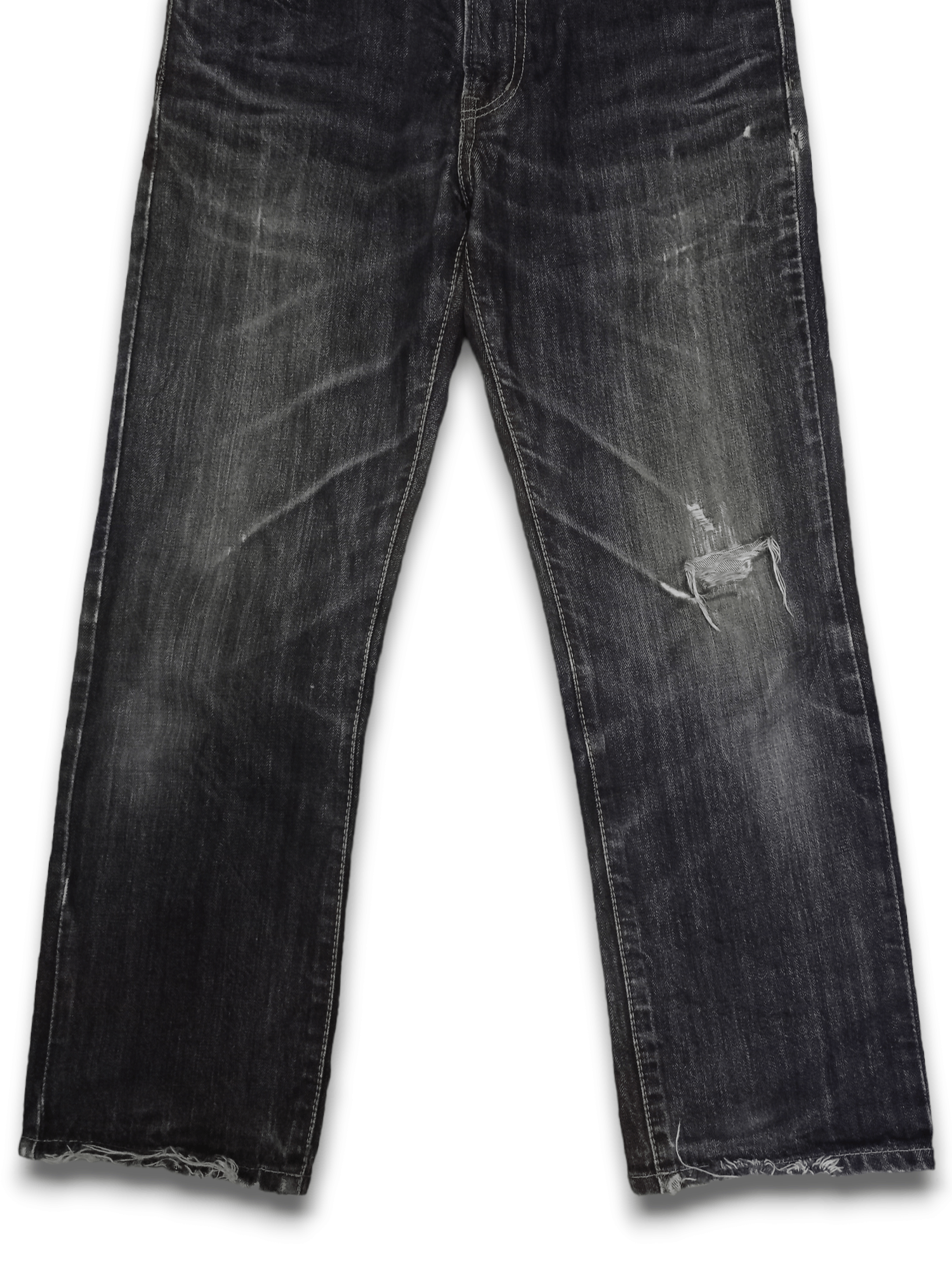 Edwin × Japanese Brand Vintage Japanese Edwin Washed Black Distressed Denim Size US 30 / EU 46 - 10 Thumbnail