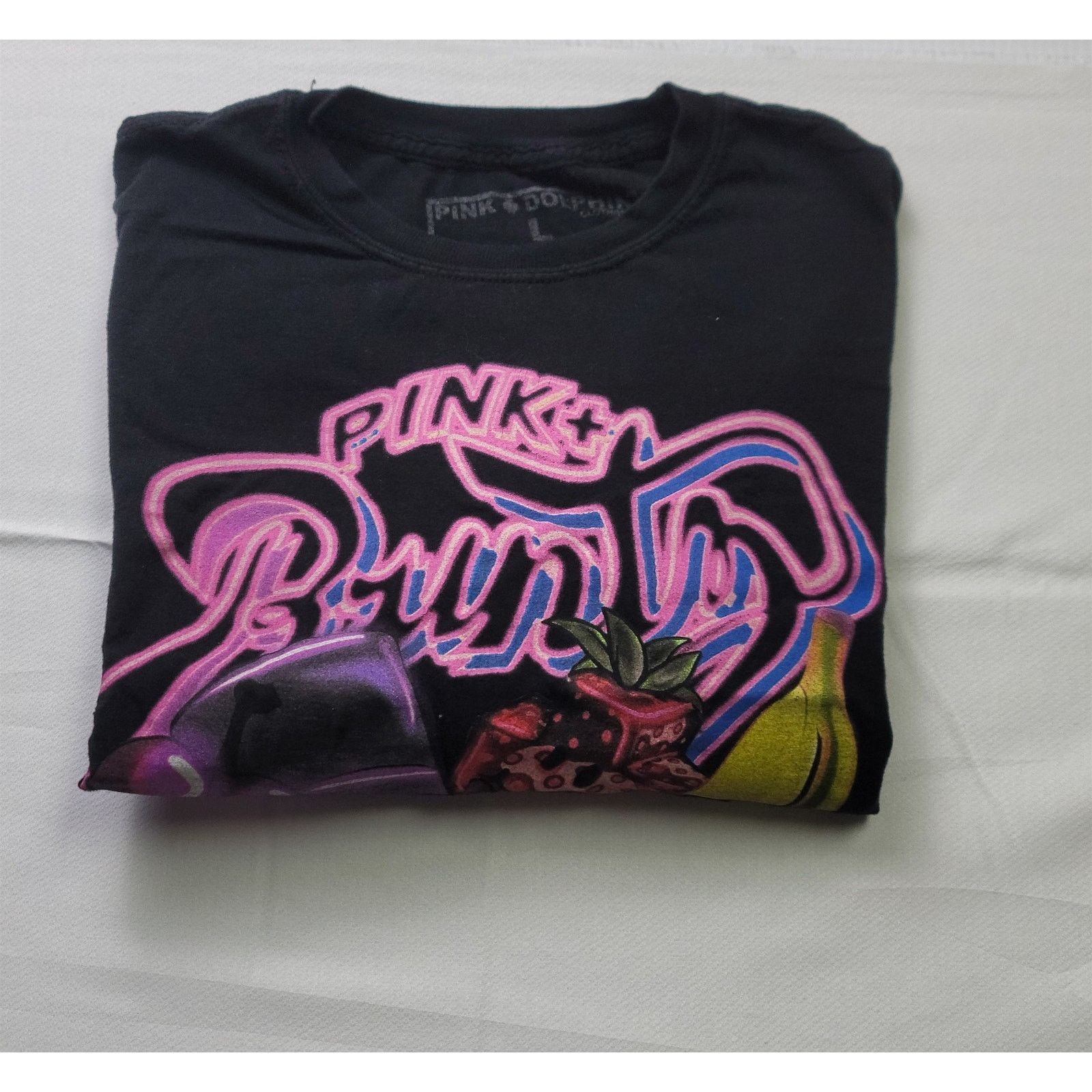Other Vintage Pink+Dolphin Runtz Black Unisex T-Shirt Large Black Size US L / EU 52-54 / 3 - 7 Thumbnail