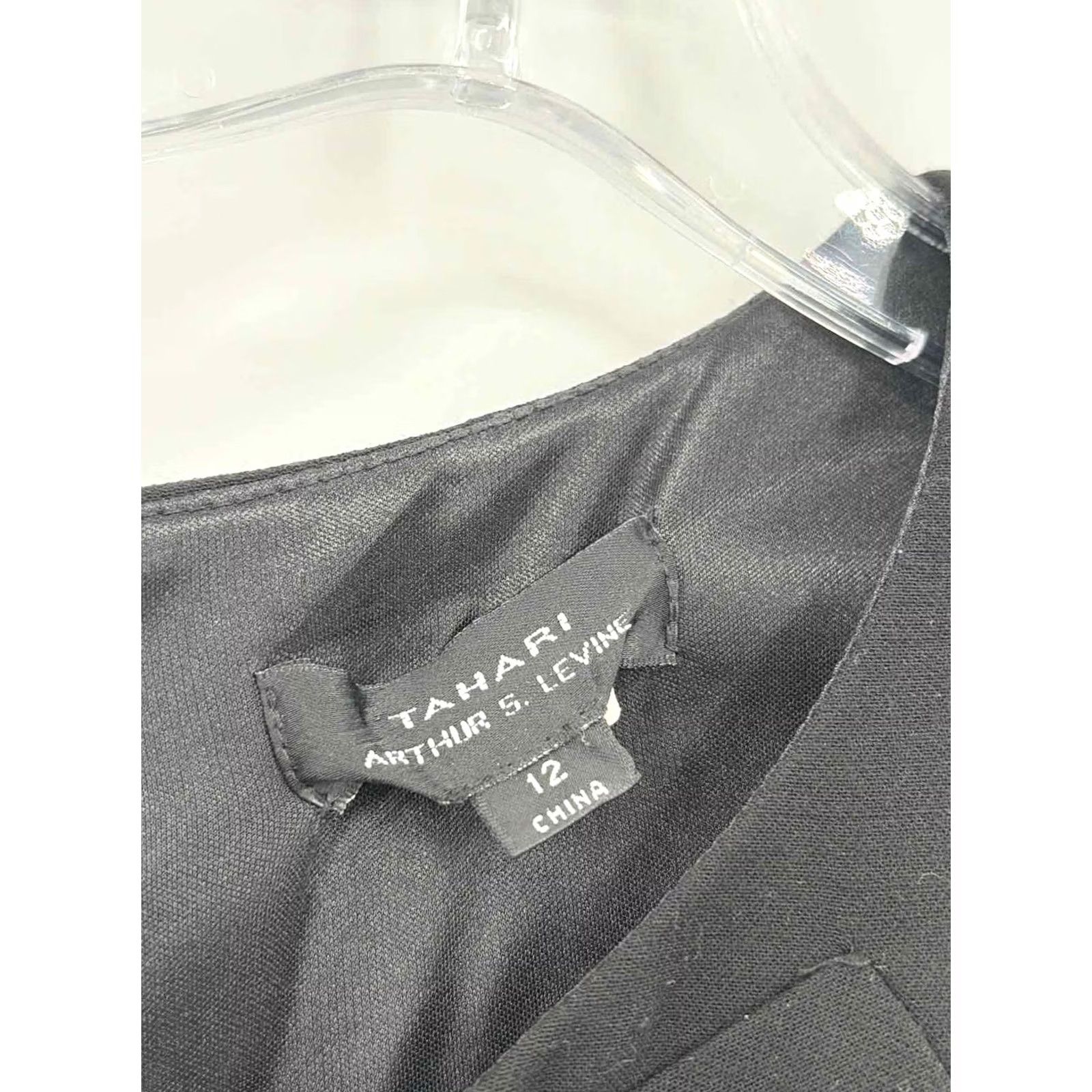 Vintage Tahari Black Knee Length Sleeveless Dress Size 12 Size XL / US 12-14 / IT 48-50 - 3 Thumbnail