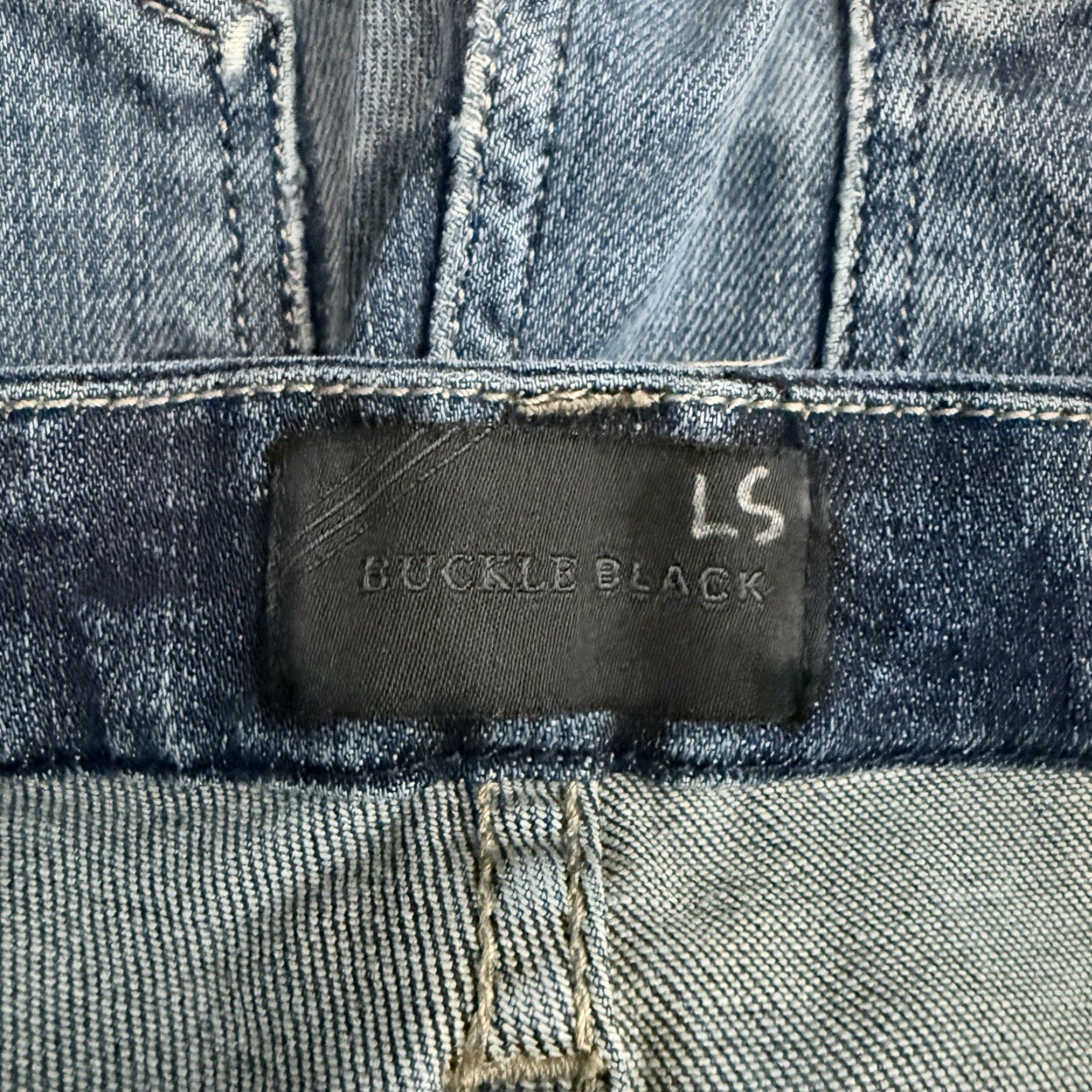 Vintage Buckle Blue Skinny Jeans Womens 26 x 29 Regular Fit Size 26" / US 2 / IT 38 - 4 Thumbnail