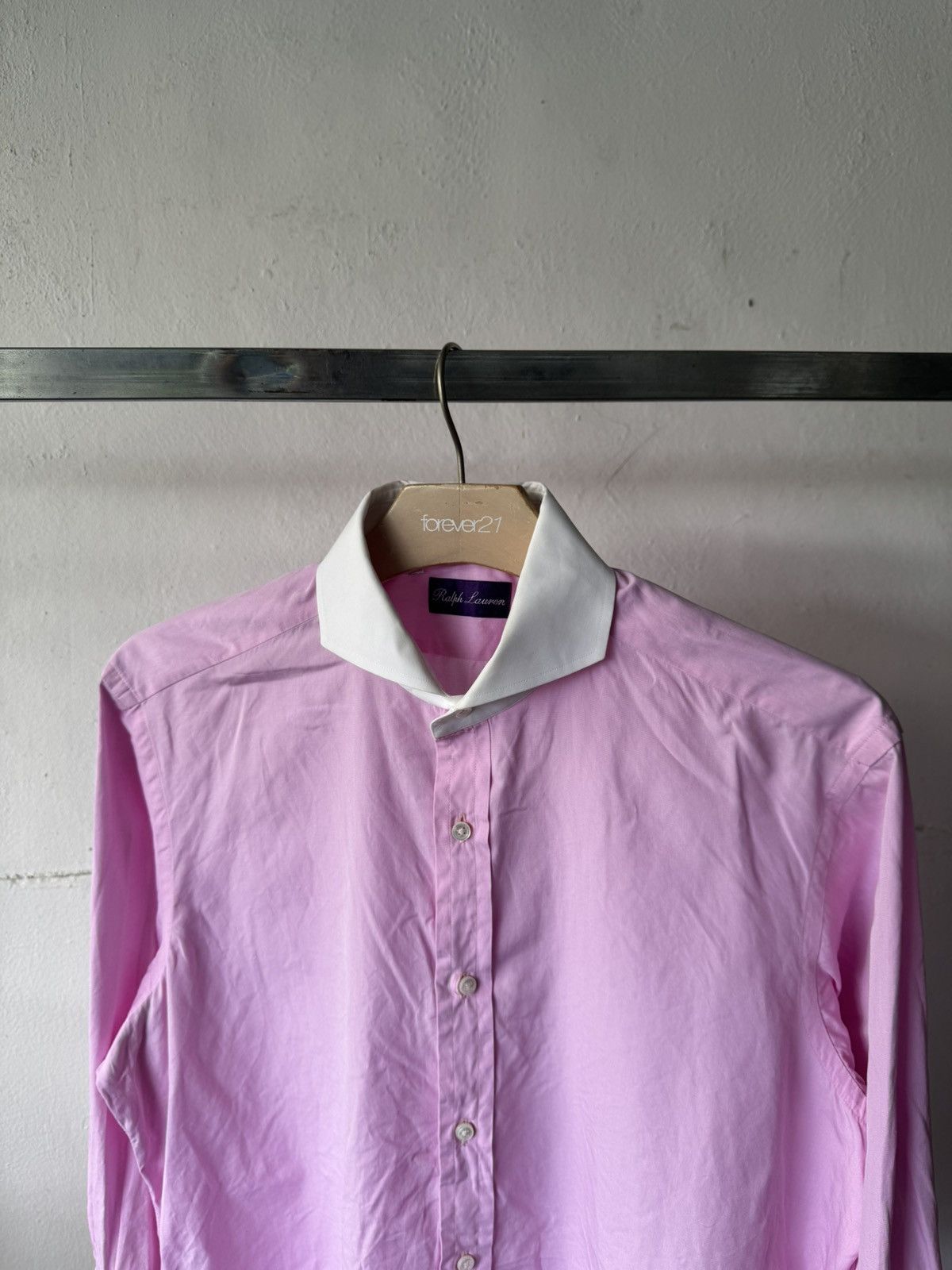 Ralph Lauren Men’s Purple Label Poplin French Cuff Formal Button Shirt Size US L / EU 52-54 / 3 - 4 Thumbnail