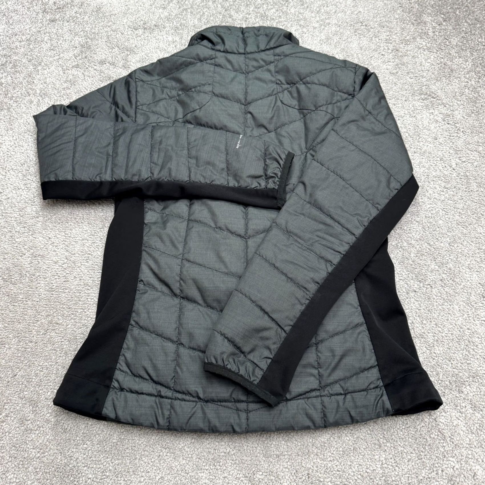 Vintage Columbia Jacket Womens M Gray Omni Heat Hybrid Insulated Quilted Black Size M / US 6-8 / IT 42-44 - 2 Thumbnail