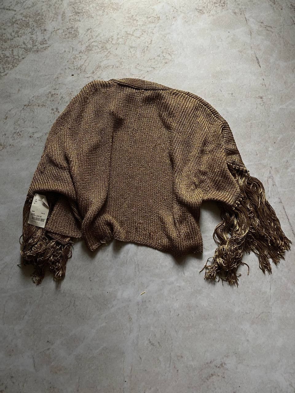 Polo Ralph Lauren × Vintage NEW Polo Ralph Lauren LS Fringe Cardigan Gold Size S / US 4 / IT 40 - 6 Thumbnail