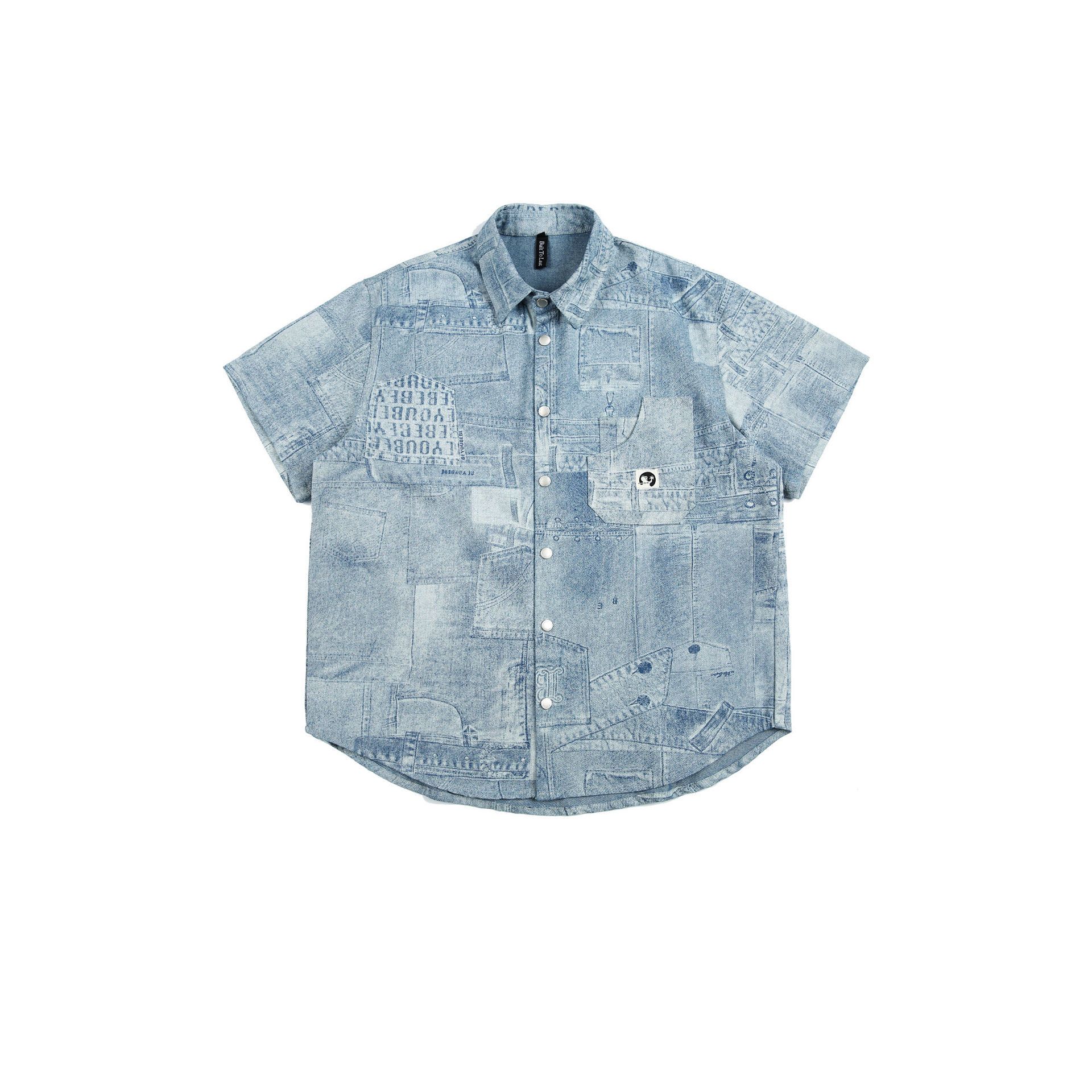 Japanese Brand × Vintage Vintage washed stitching loose casual denim shirt Size US M / EU 48-50 / 2 - 1 Thumbnail