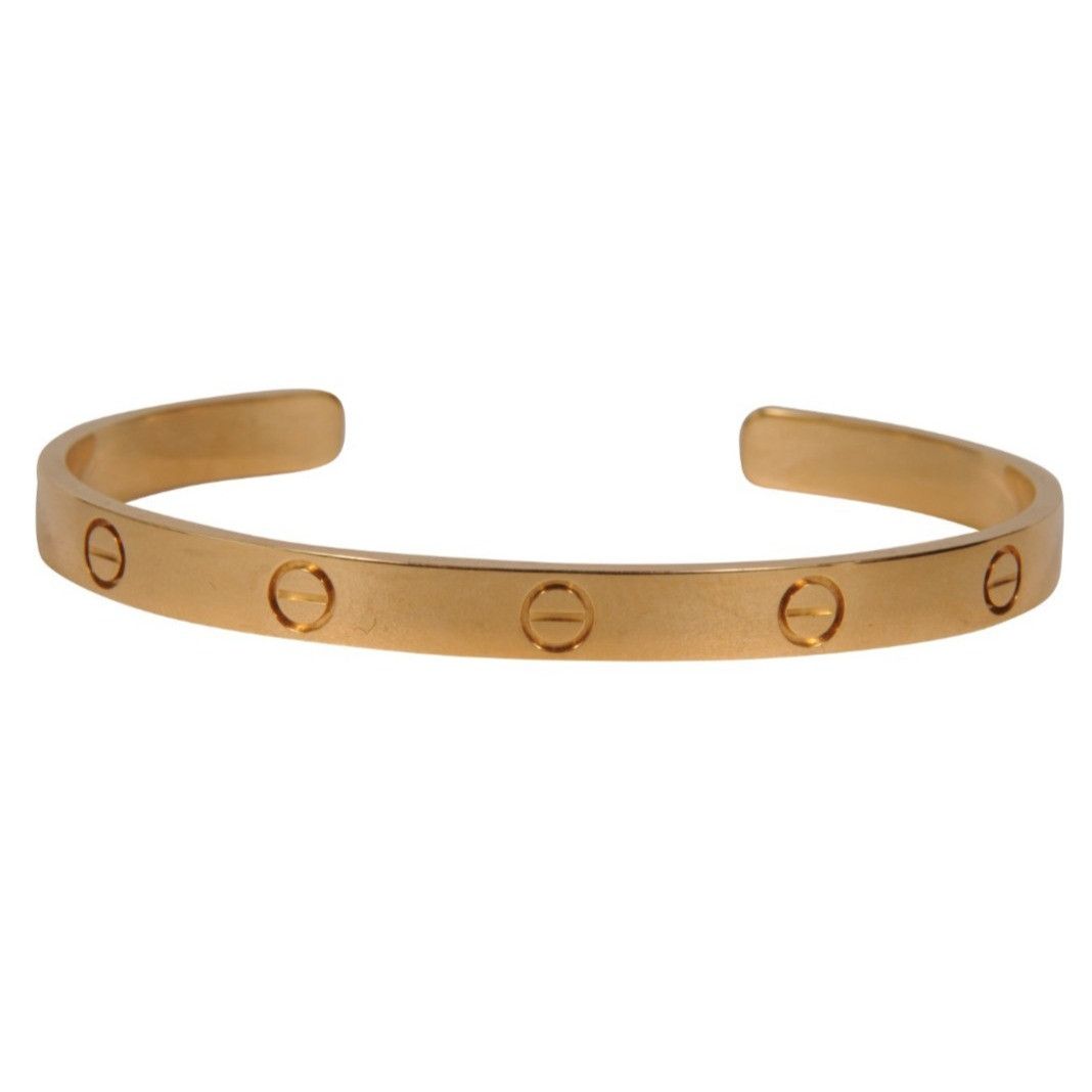 Cartier Love Cuff Bangle Bracelet 18k Yellow Gold Size 19 Size ONE SIZE - 2 Thumbnail