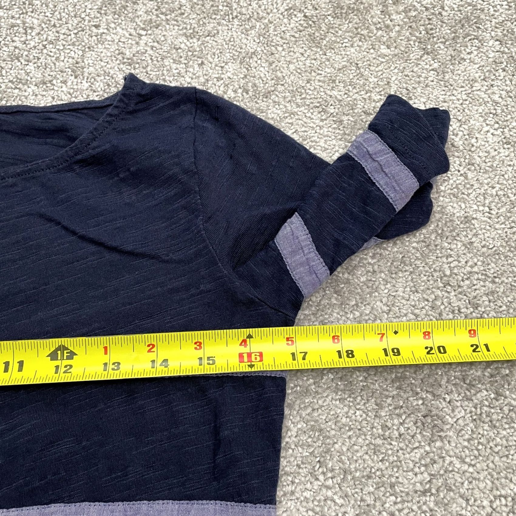 J.Crew VINTAGE: No J.CREW T-Shirt Shirt Womens XS Blue Short Sleeve Mock Neck 100% Cotton Easy Care Stretch All Seasons Casual Womens Size XS / US 0-2 / IT 36-38 - 7 Thumbnail