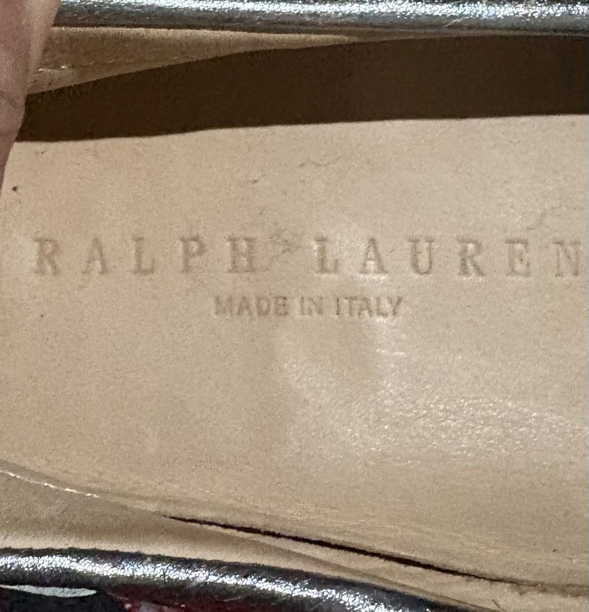 Ralph Lauren Silver Leather Driving Moccasins Size US 11 / EU 44 - 3 Thumbnail