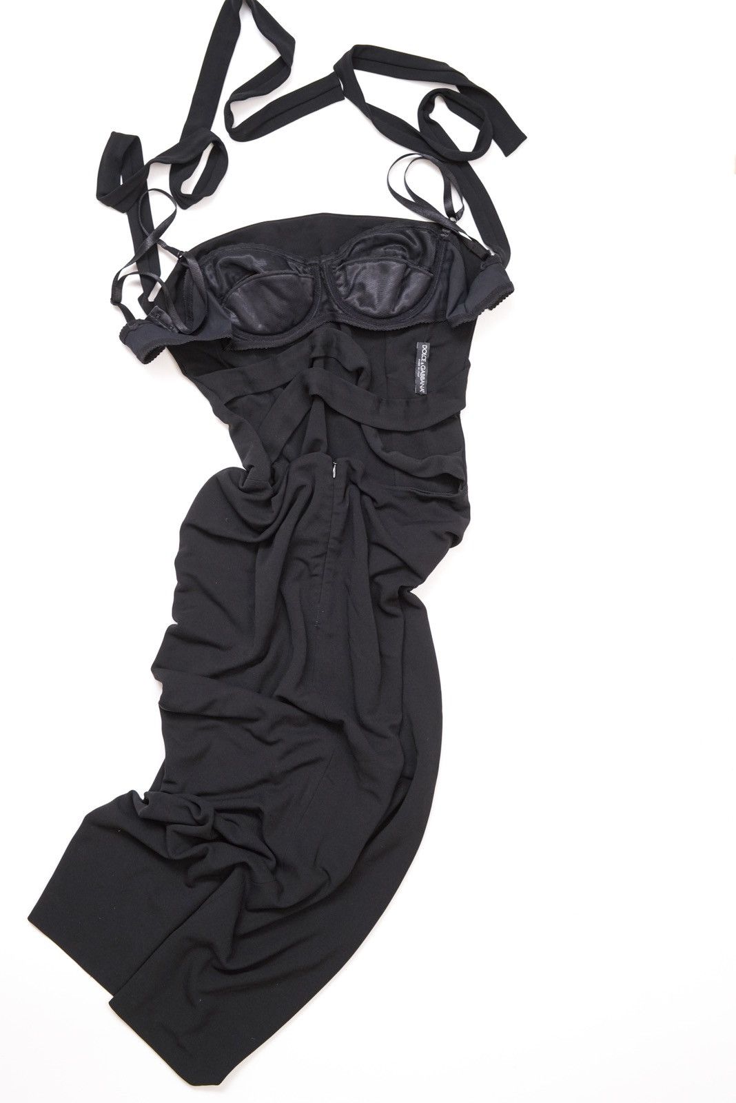 Dolce & Gabbana Dolce & Gabbana S/S 2001 Black Bodycon Strap Runway Dress Size M / US 6-8 / IT 42-44 - 8 Thumbnail