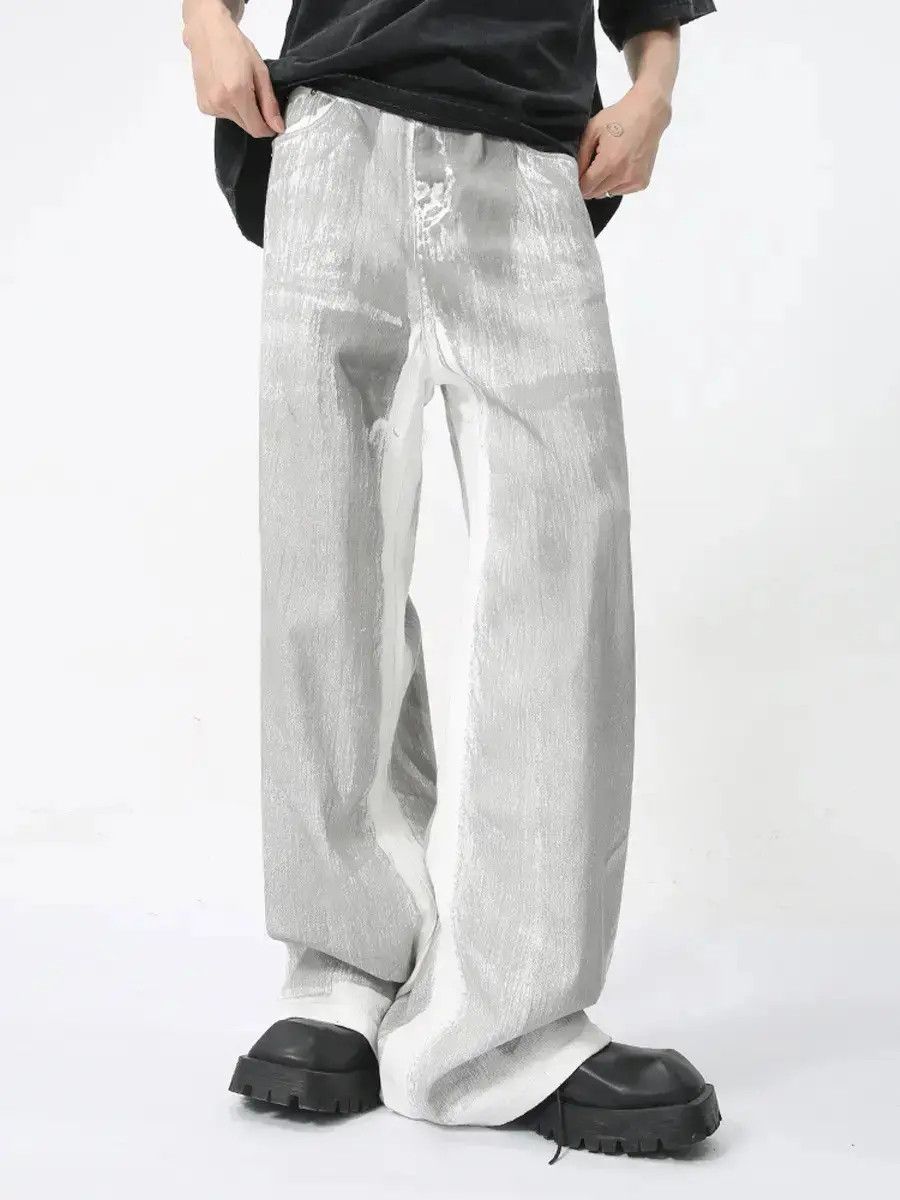 Japanese Brand Retro loose straight leg casual jeans Size US 32 / EU 48 - 6 Thumbnail