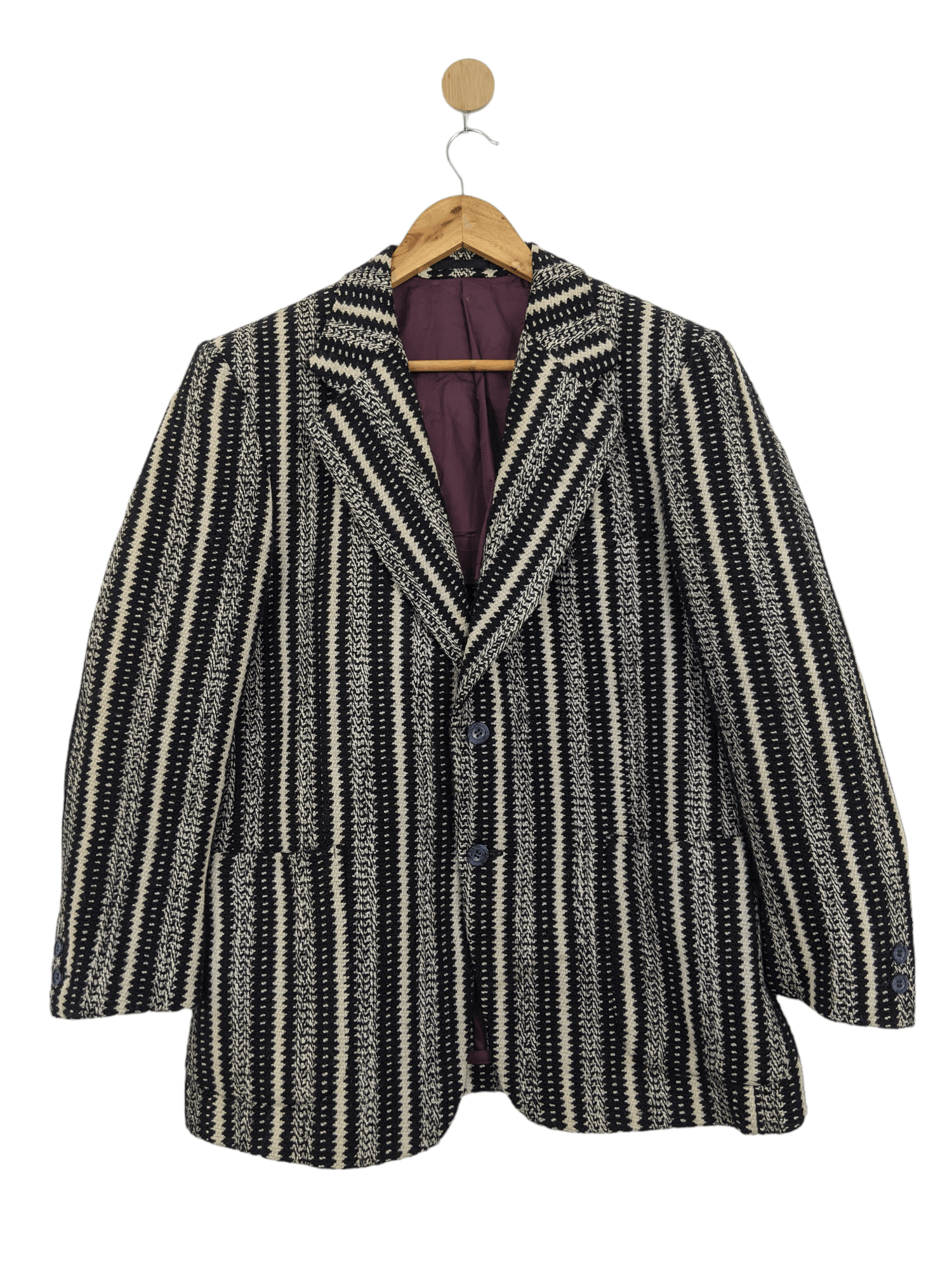 Japanese Brand Vintage Japanese Brand Native Striped Jacket MJ0126Z Size US M / EU 48-50 / 2 - 1 Thumbnail