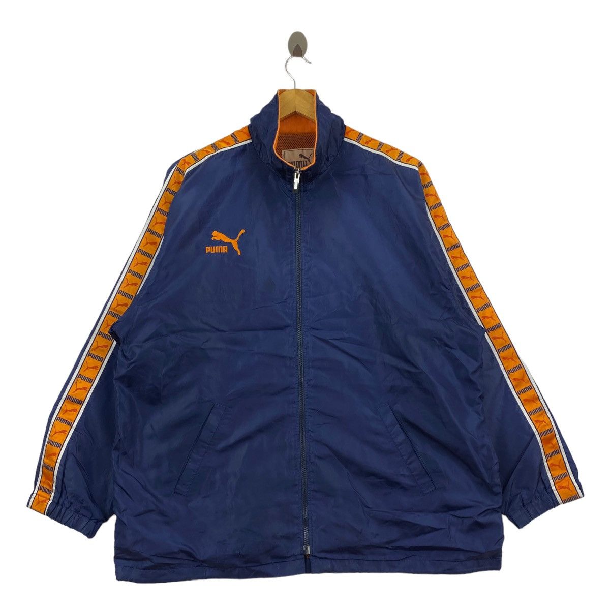 image of Puma Embroidered Logo Stripes Full Zipper Multicolor, Men's (Size Large)