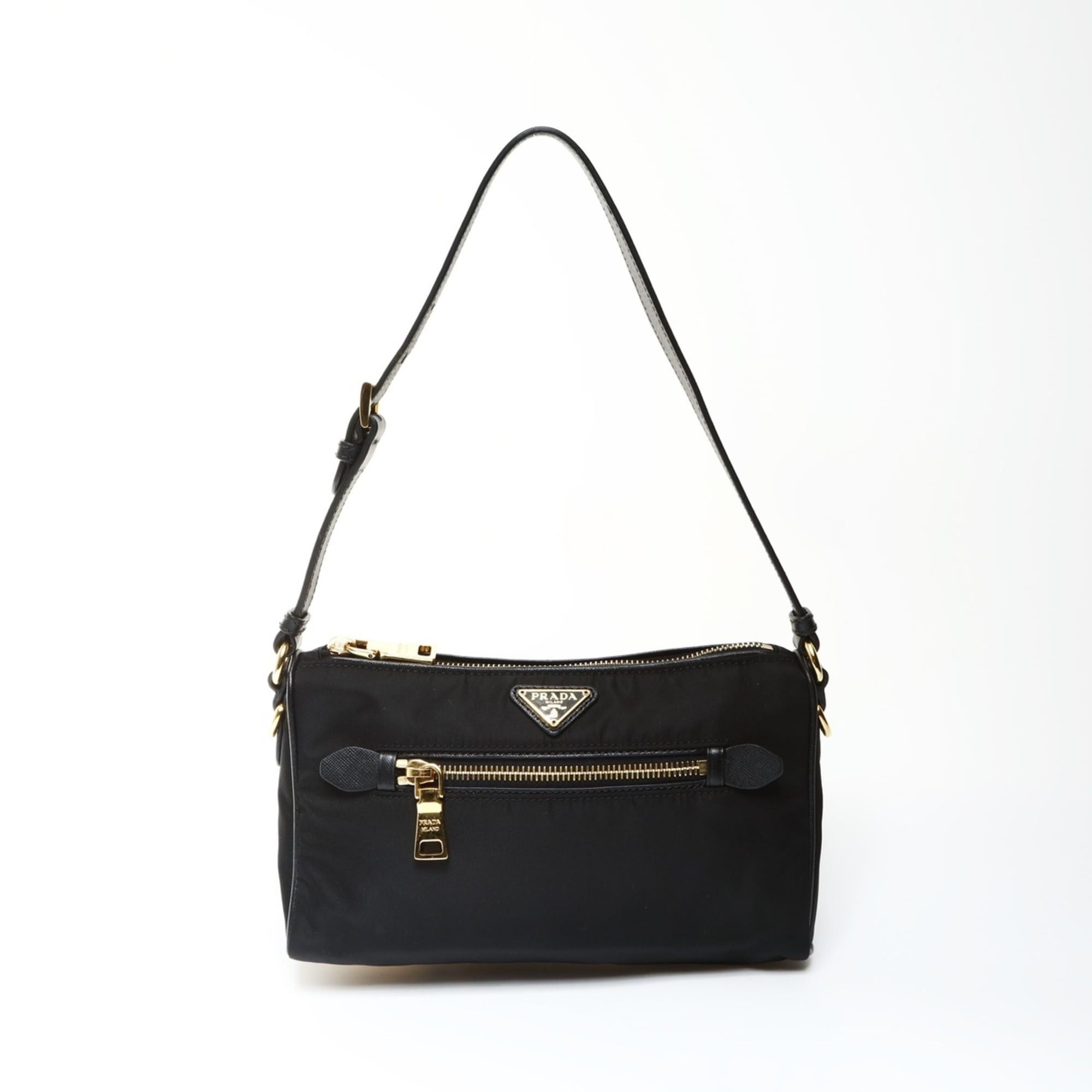 Prada Prada nylon one-shoulder shoulder bag in black Size ONE SIZE - 1 Thumbnail