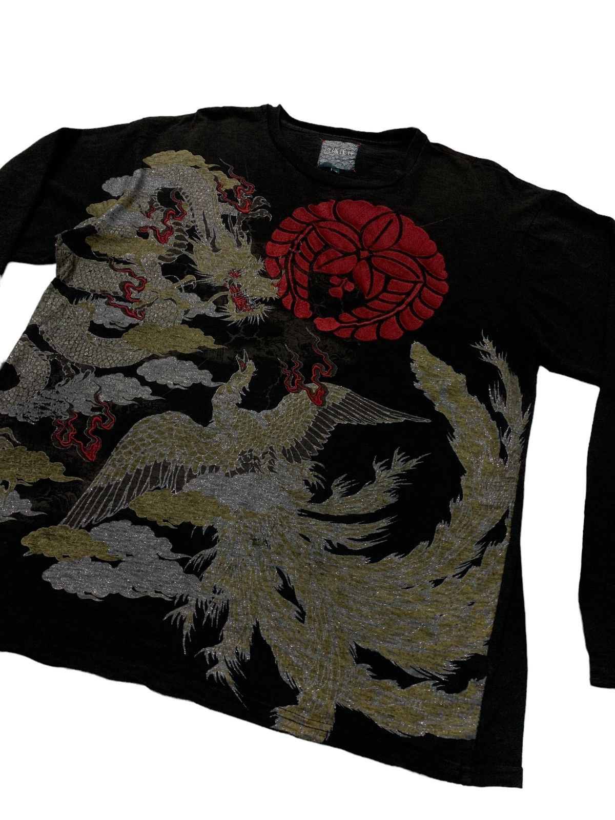 Hysteric Glamour KARAKURI Japan Yakuza Embroidered Glitter L/S Tshirt Size US L / EU 52-54 / 3 - 3 Thumbnail
