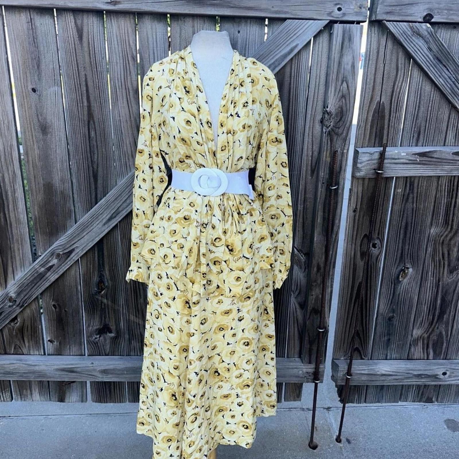 Evan Picone Evan-Picone Blouse Skirt Set Floral Size Large Size 32" / US 10 / IT 46 - 1 Thumbnail