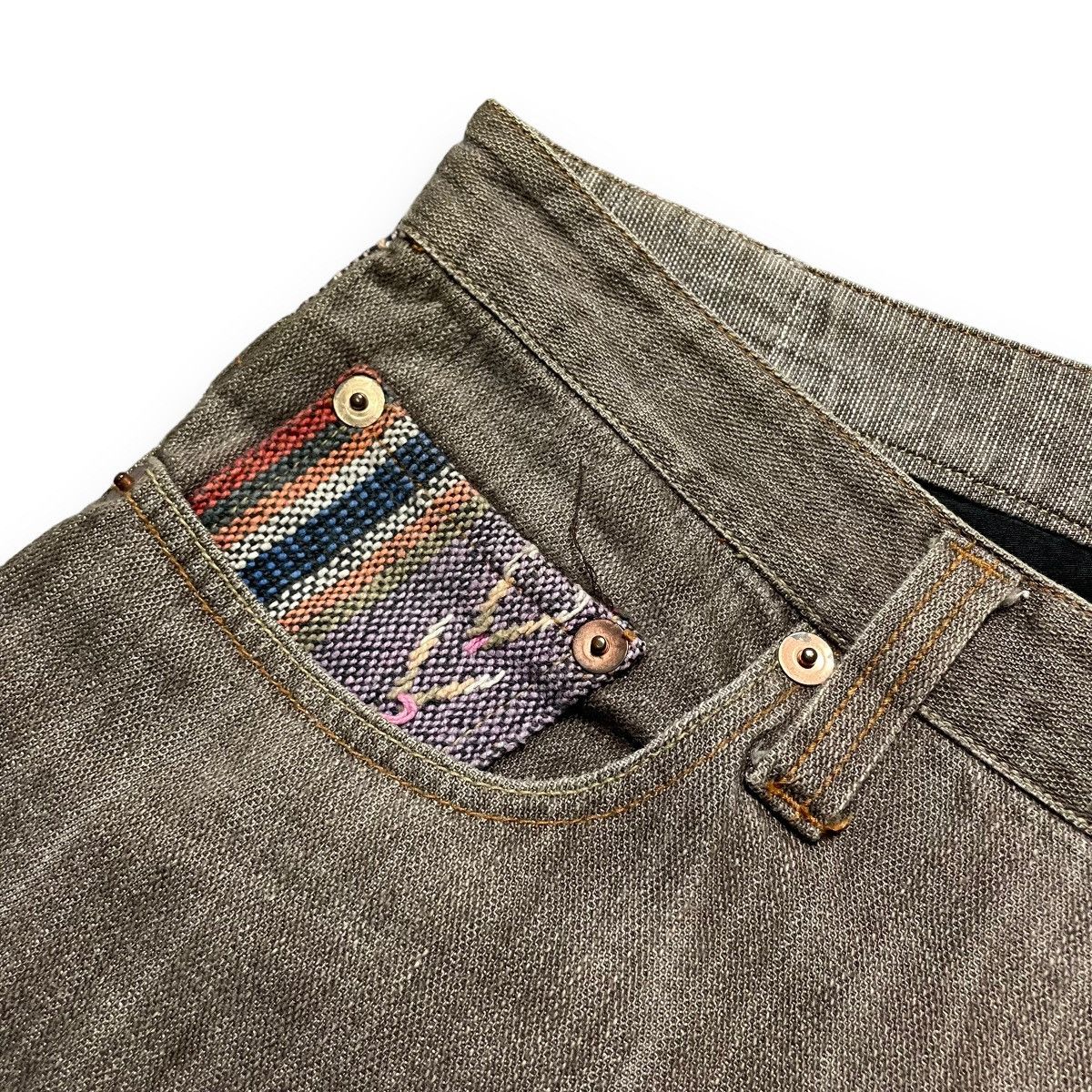 If Six Was Nine × Japanese Brand × Le Grande Bleu (L.G.B.) 🇯🇵 DOMINATE HANDCRAFTED NATIVE SPIRAL CUT JEANS Size US 34 / EU 50 - 10 Thumbnail