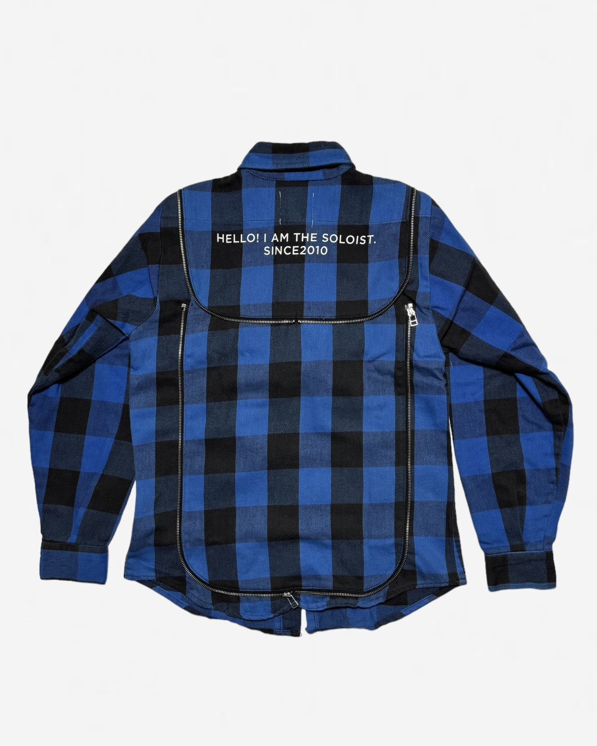 image of Takahiromiyashita The Soloist Old Park Kaili Bag Shirt in Blue, Men's (Size Medium)