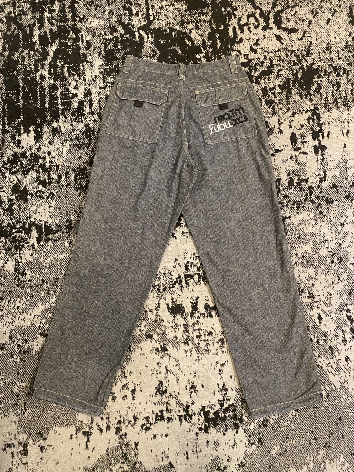 Fubu Fubu Gray Y2K Baggy Denim Vintage Size US 31 - 2 Thumbnail