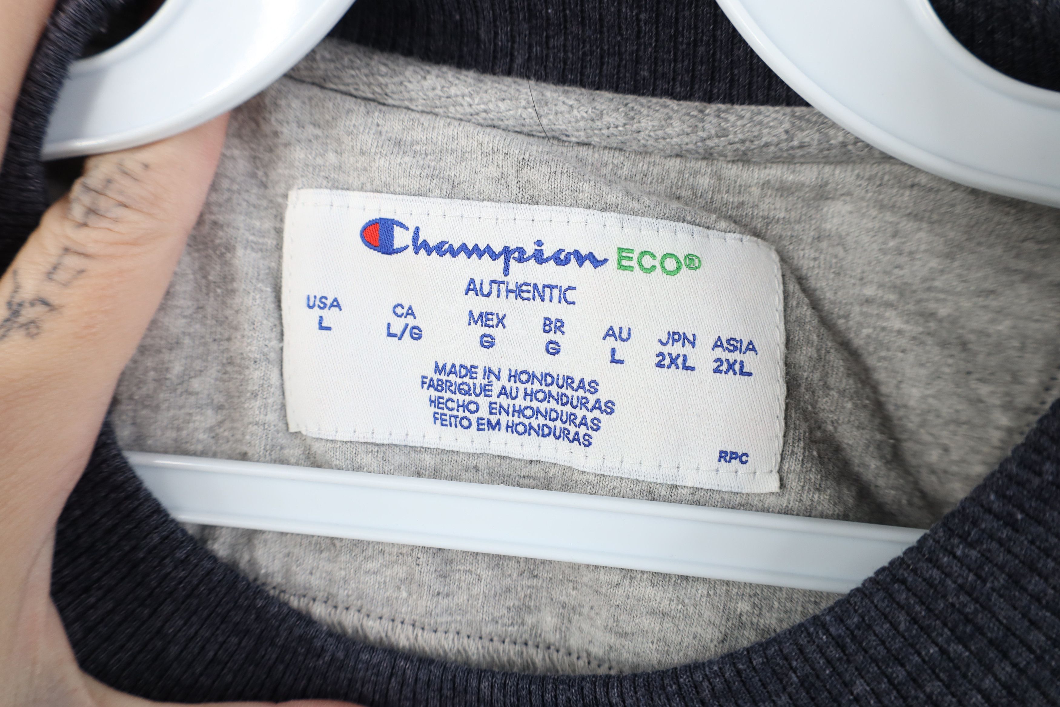 Champion Vintage Y2K Champion Crewneck Sweatshirt Heather Blue Size US L / EU 52-54 / 3 - 8 Thumbnail