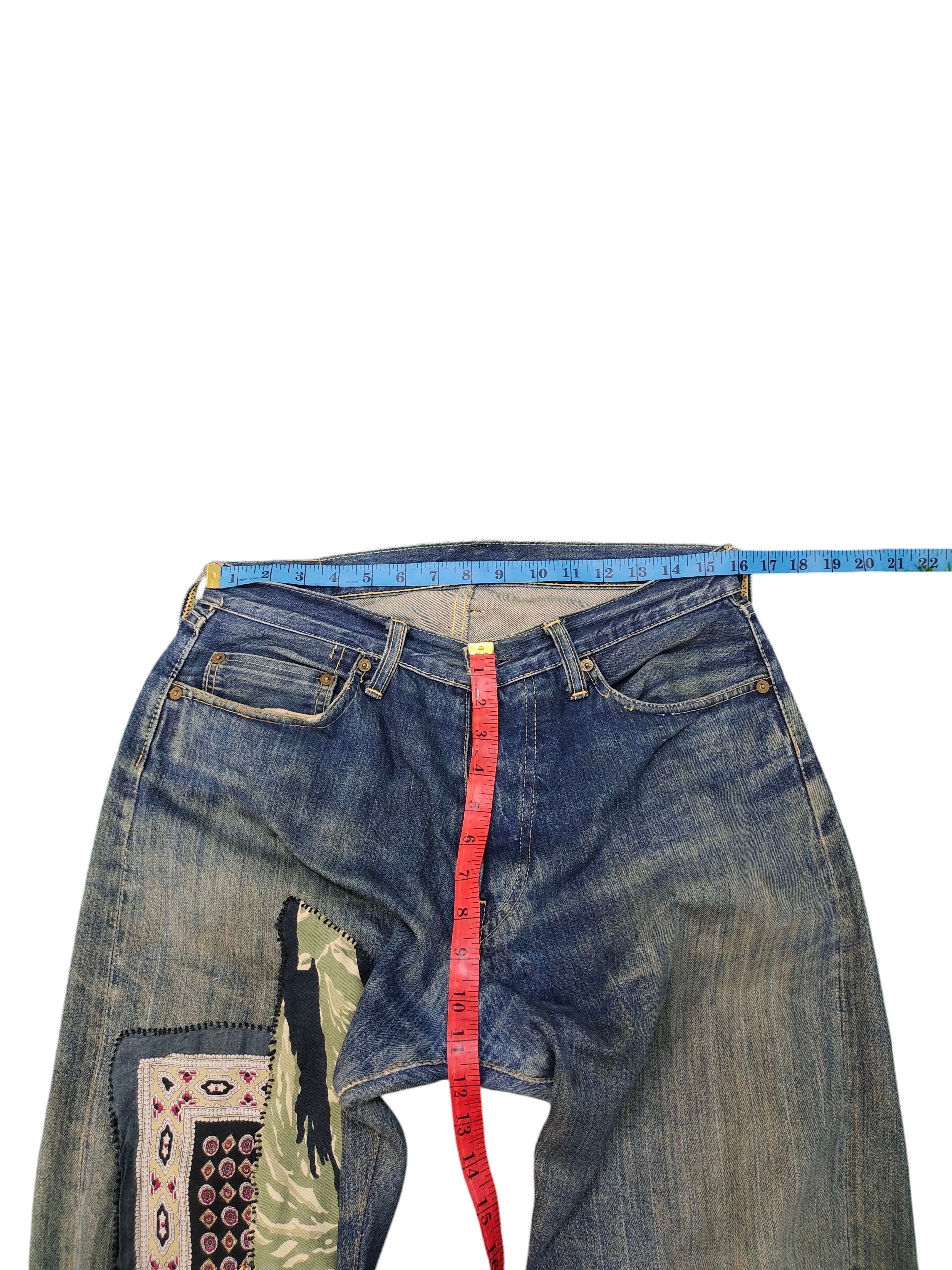 Studio D'Artisan 1990s Studio D' Artisan Selvedge Patchwork Distress Jeans Size US 32 / EU 48 - 16 Thumbnail