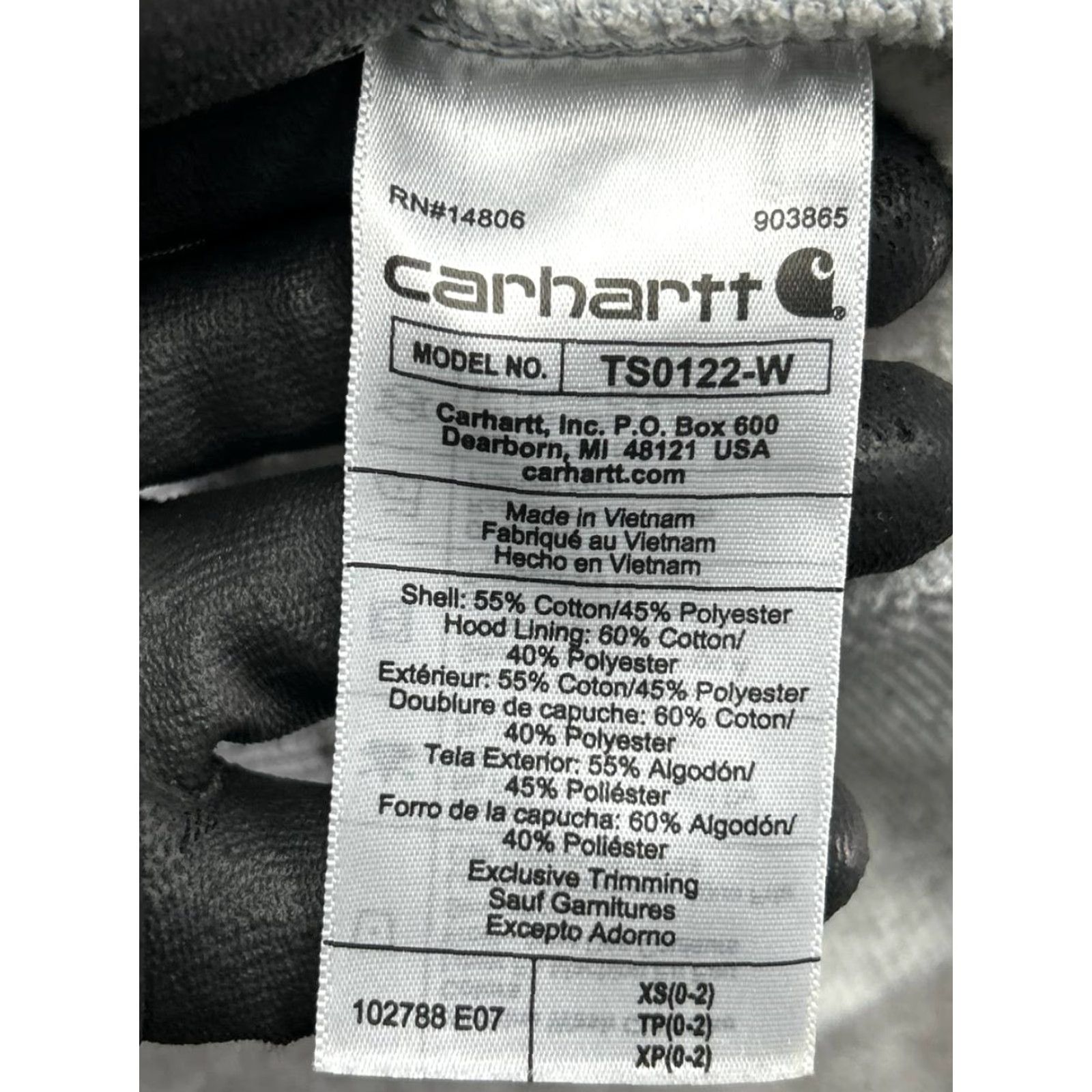 Carhartt Carhartt Clarksburg Full Zip Sweatshirt Womens XS Gray Cotton Hooded Relaxed Fit Size XS / US 0-2 / IT 36-38 - 7 Thumbnail