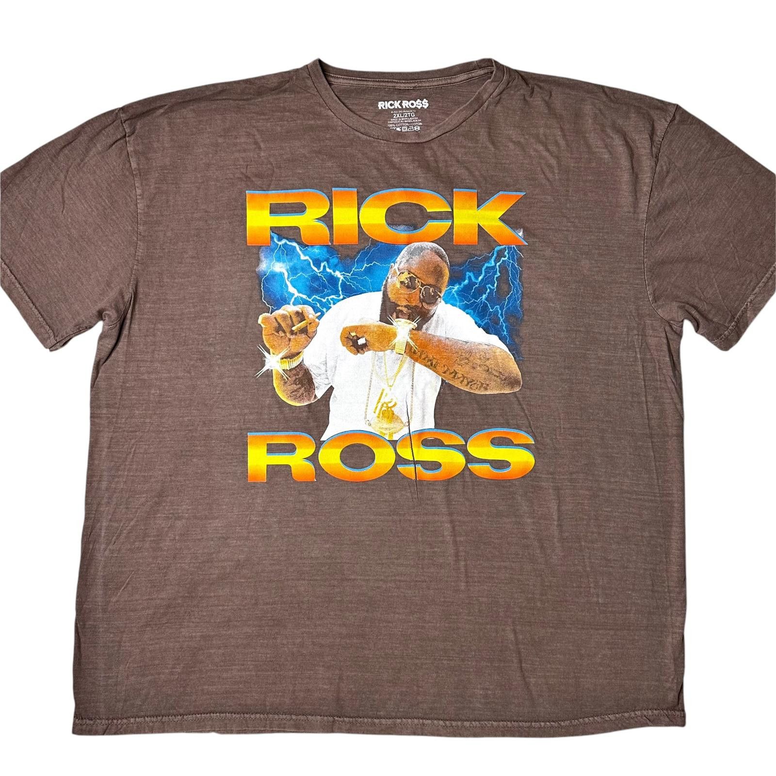 Rap Tees NWOT Rick Ross Official Graphic T-Shirt Brown Men’s 2XL Size US XXL / EU 58 / 5 - 1 Thumbnail