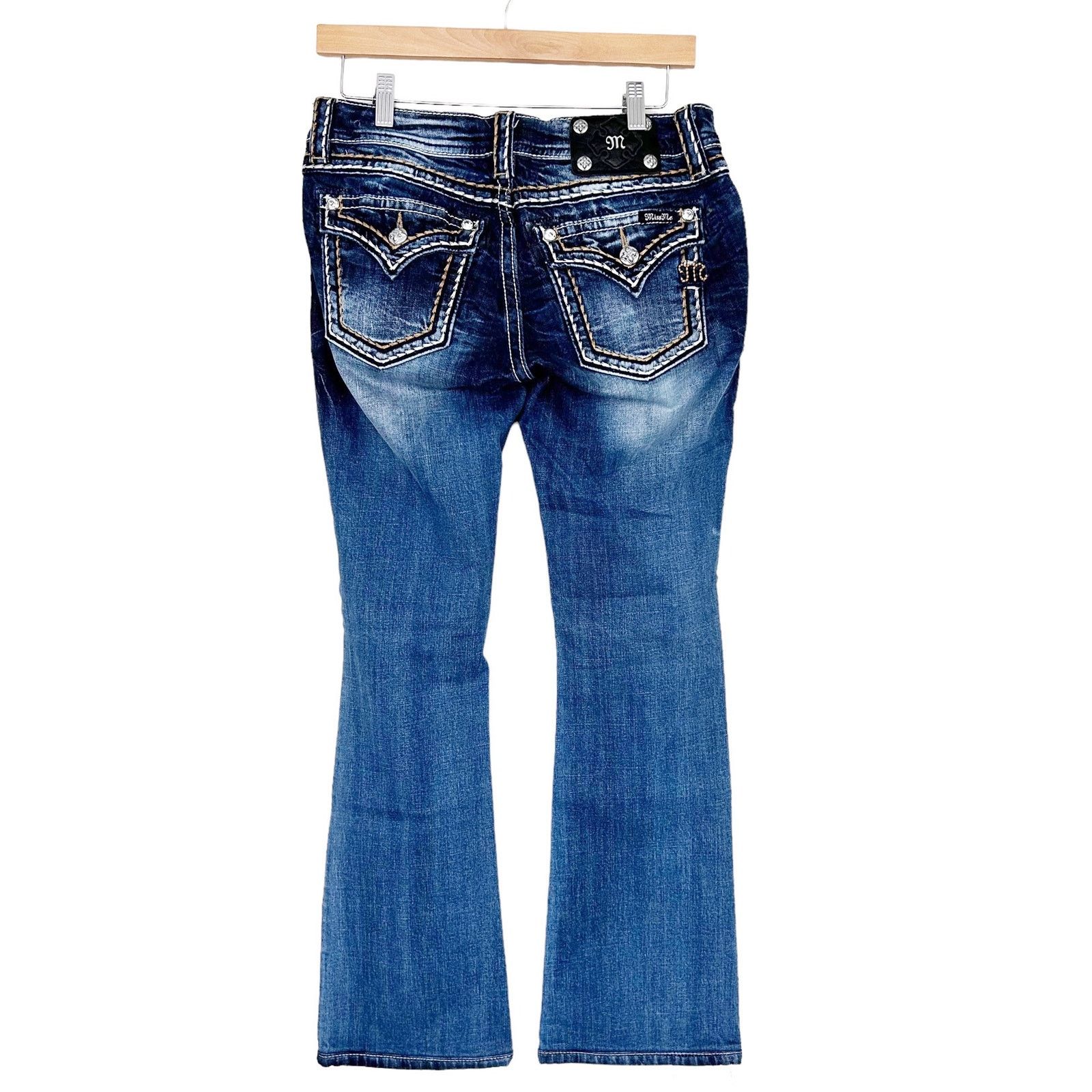 Miss Me Miss Me Signature Boot Cut Flap Pocket Jeans Sz 28 Size 28" / US 6 / IT 42 - 7 Thumbnail