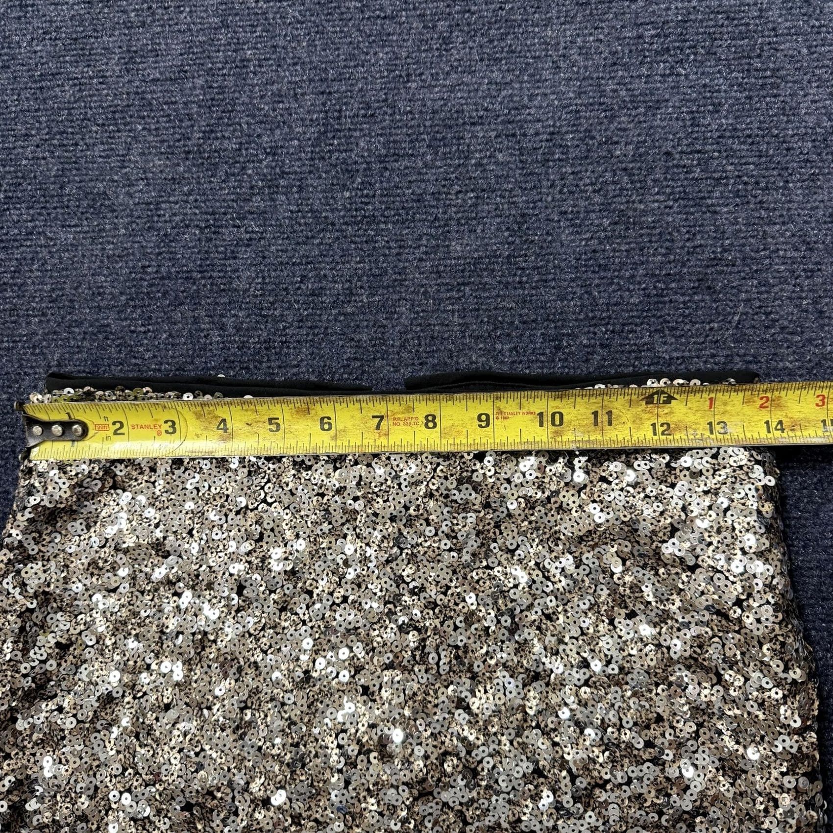 Vintage Y2K GiannI Bini Sequin Skirt XS Womens Mini Zip Back Party Cocktail Bodycon Sequin Zipper Silver] Size 26" / US 2 / IT 38 - 6 Thumbnail