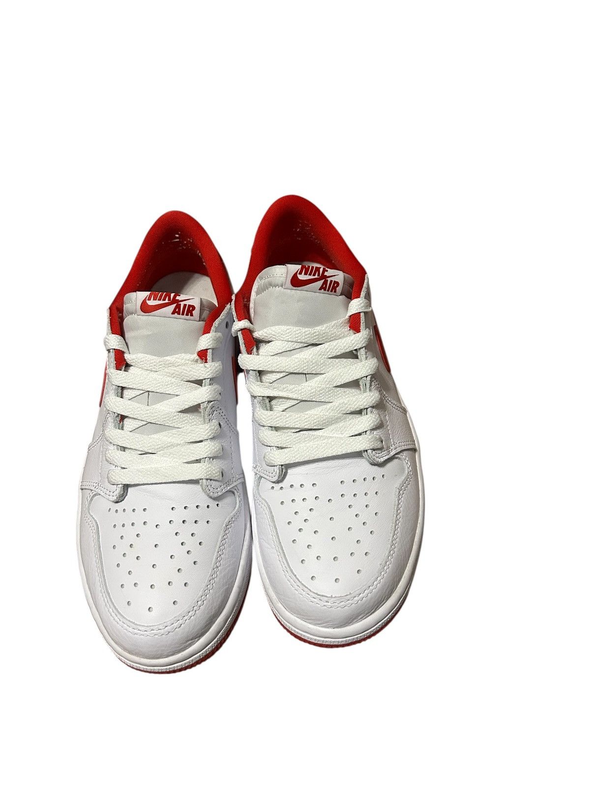 Jordan Brand Jordan 1 Low OG White Red Sneakers Size US 8.5 / EU 41-42 - 3 Thumbnail