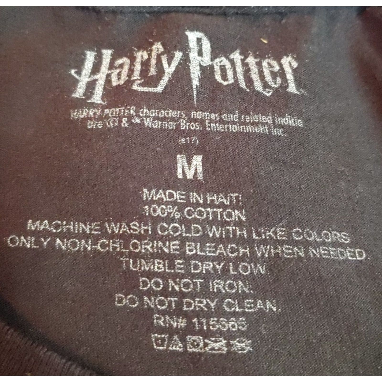 Vintage Harry Potter Mens Short Sleeve Graphic T-Shirt M Black Cotton Gryffindor Size US M / EU 48-50 / 2 - 3 Thumbnail