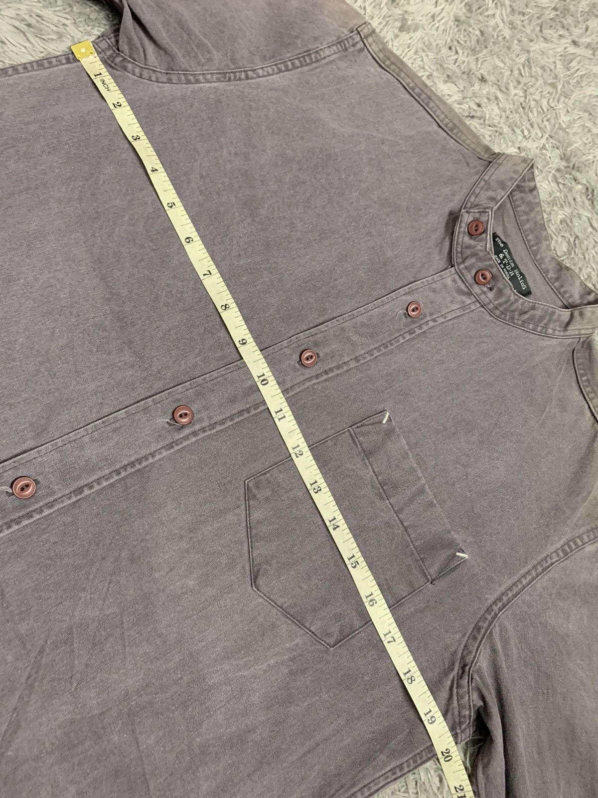 Japanese Brand TDH The Denim Holics Long Sleeve Button Shirt Size US M / EU 48-50 / 2 - 8 Thumbnail