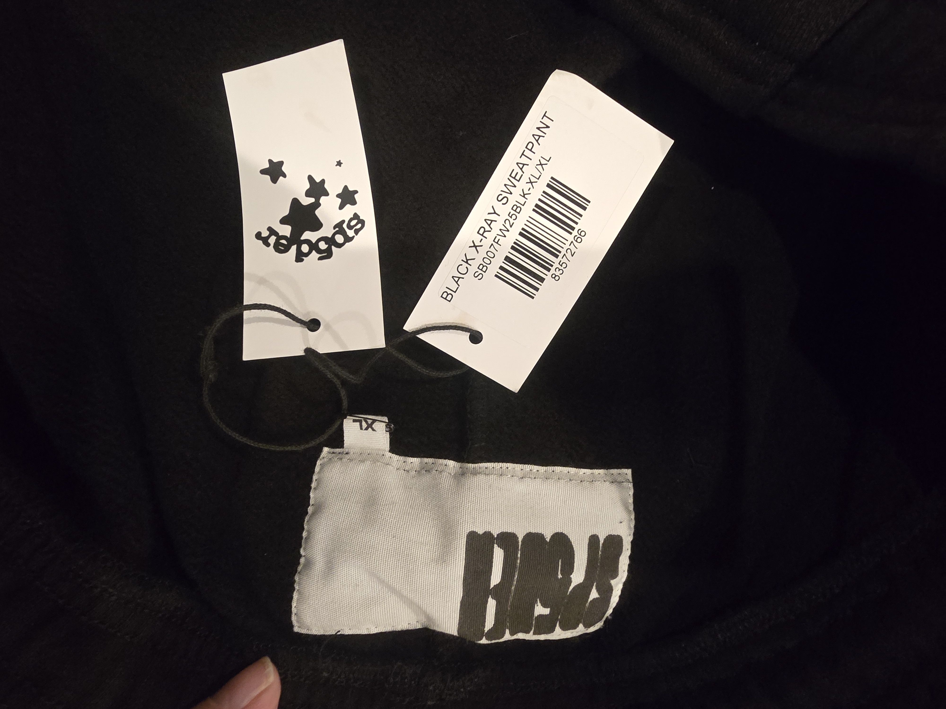 Sp5der Sp5der Black X-Ray Sweatpants XL Size US 38 / EU 54 - 4 Thumbnail