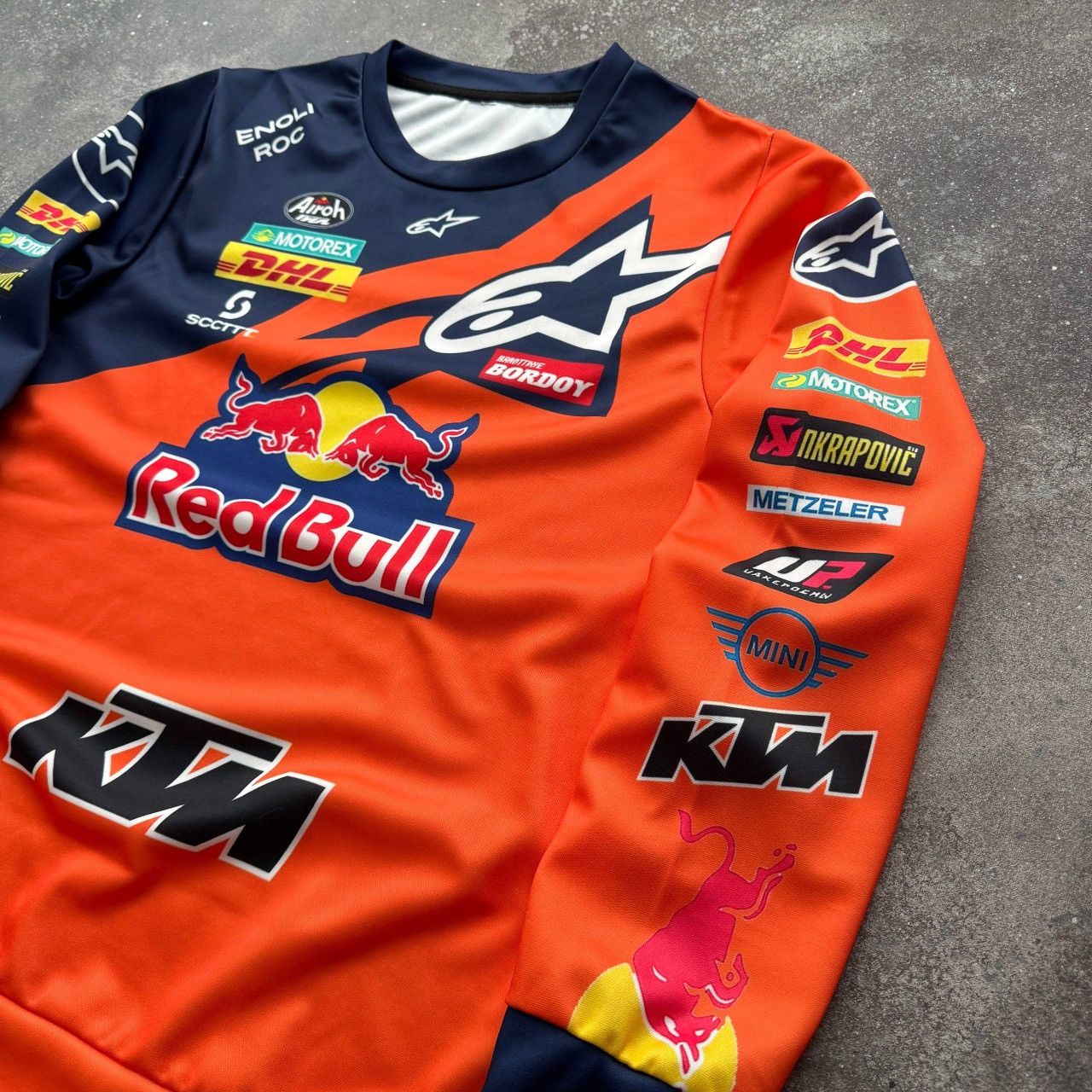 Japanese Brand Red Bull Moto Racing Multi Logo Long Sleeve Top Size US M / EU 48-50 / 2 - 6 Thumbnail